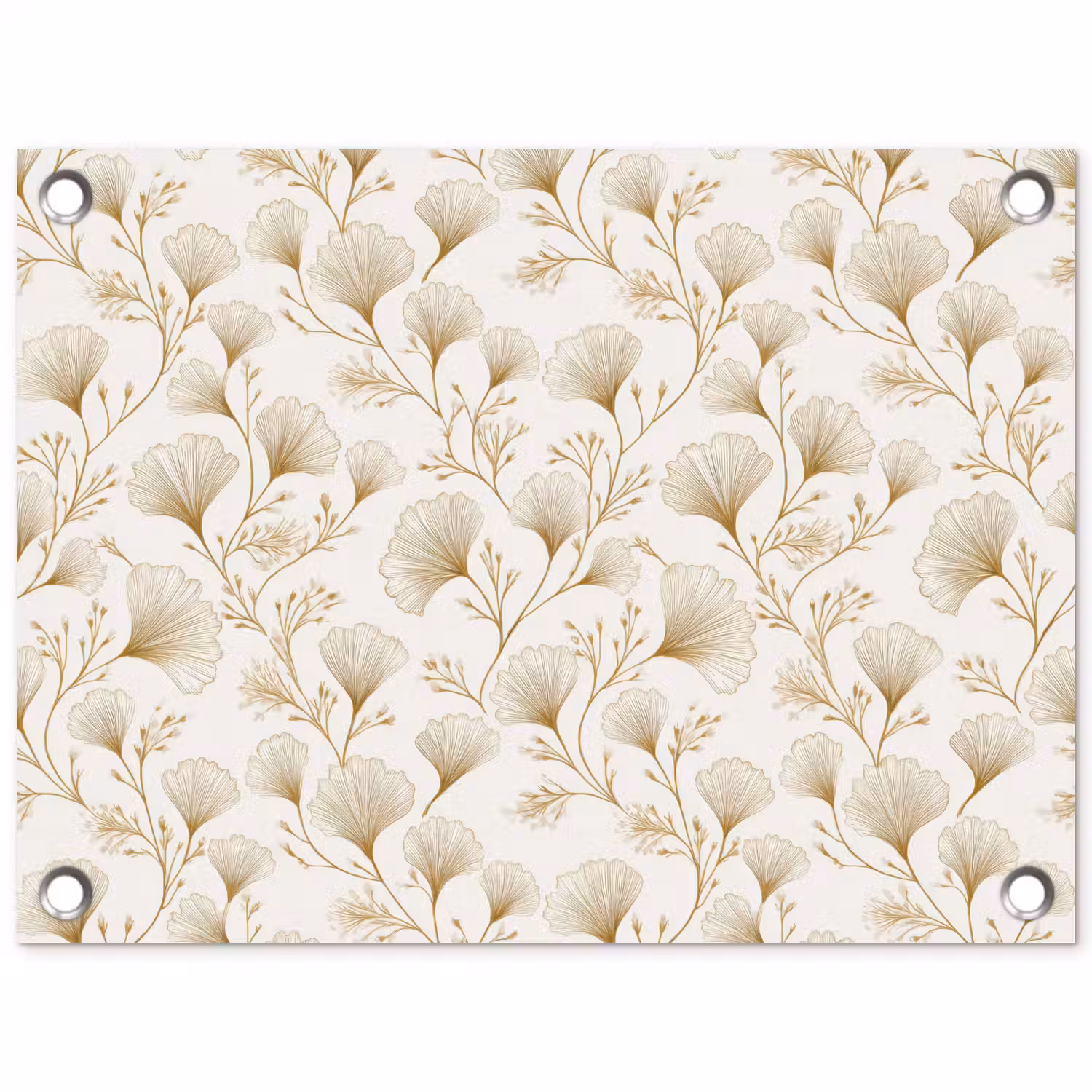 Ginkgo - Takken - Goud tuinposter los doek klein 239 -3d