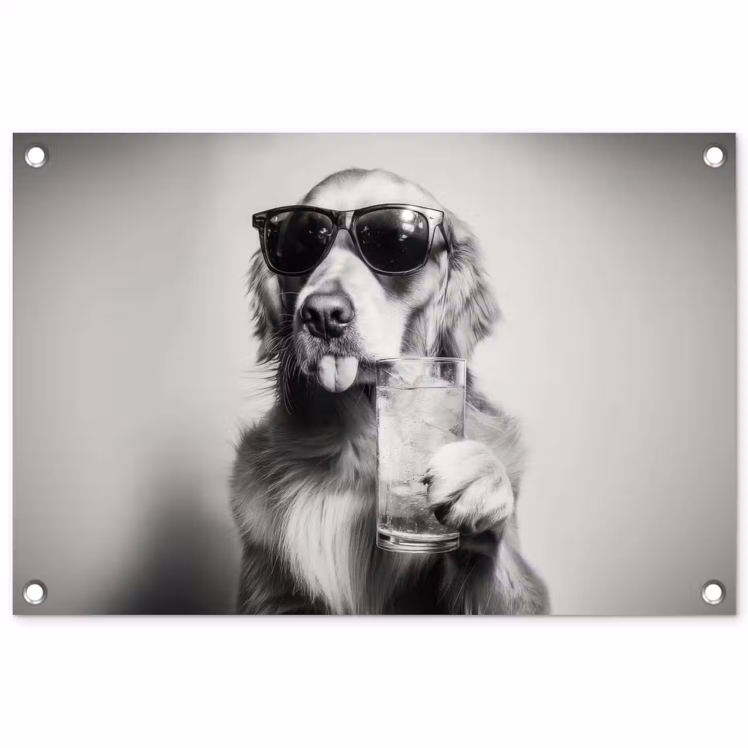 Golden retriever - Hond - Zonnebril - Gkas tuinposter los doek klein -3d