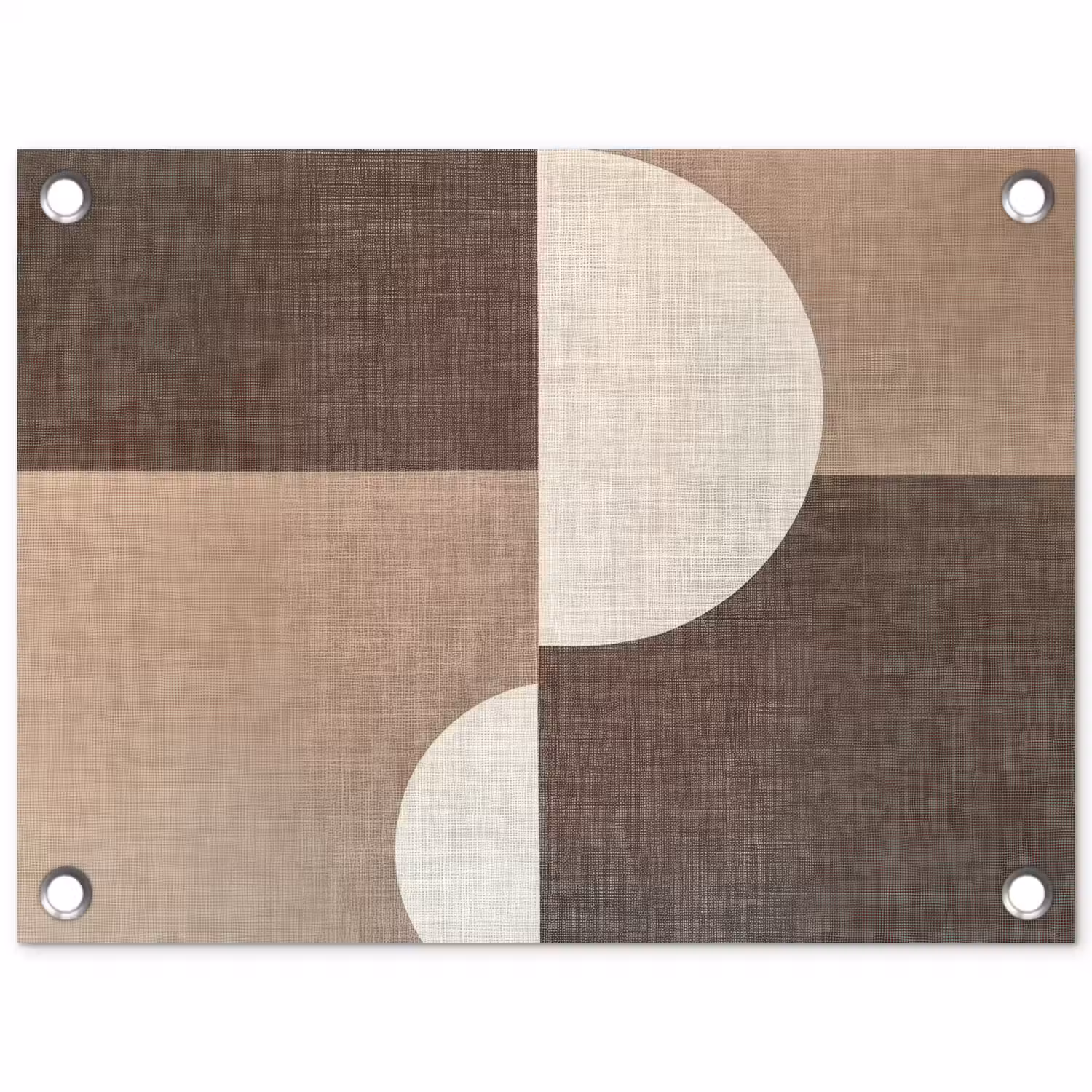 Raster - Halve cirkels - Contrast tuinposter los doek klein -3d