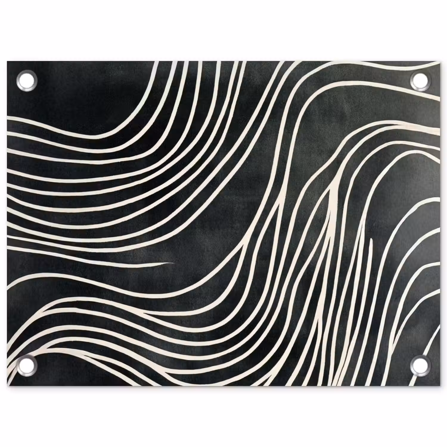 Lijnen - Patroon - Abstract - Wit tuinposter los doek klein -3d