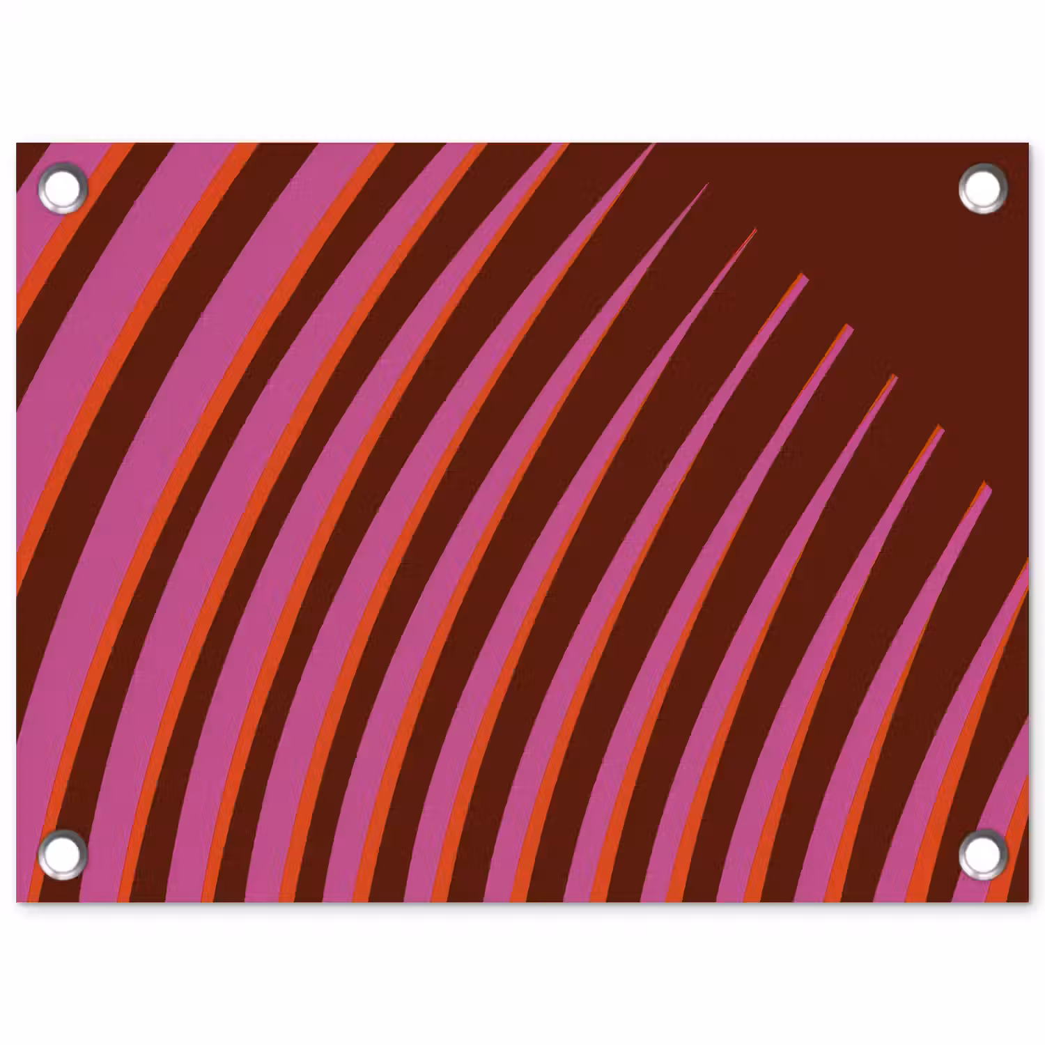 Lijnen - Rood - Beweging tuinposter los doek klein -3d
