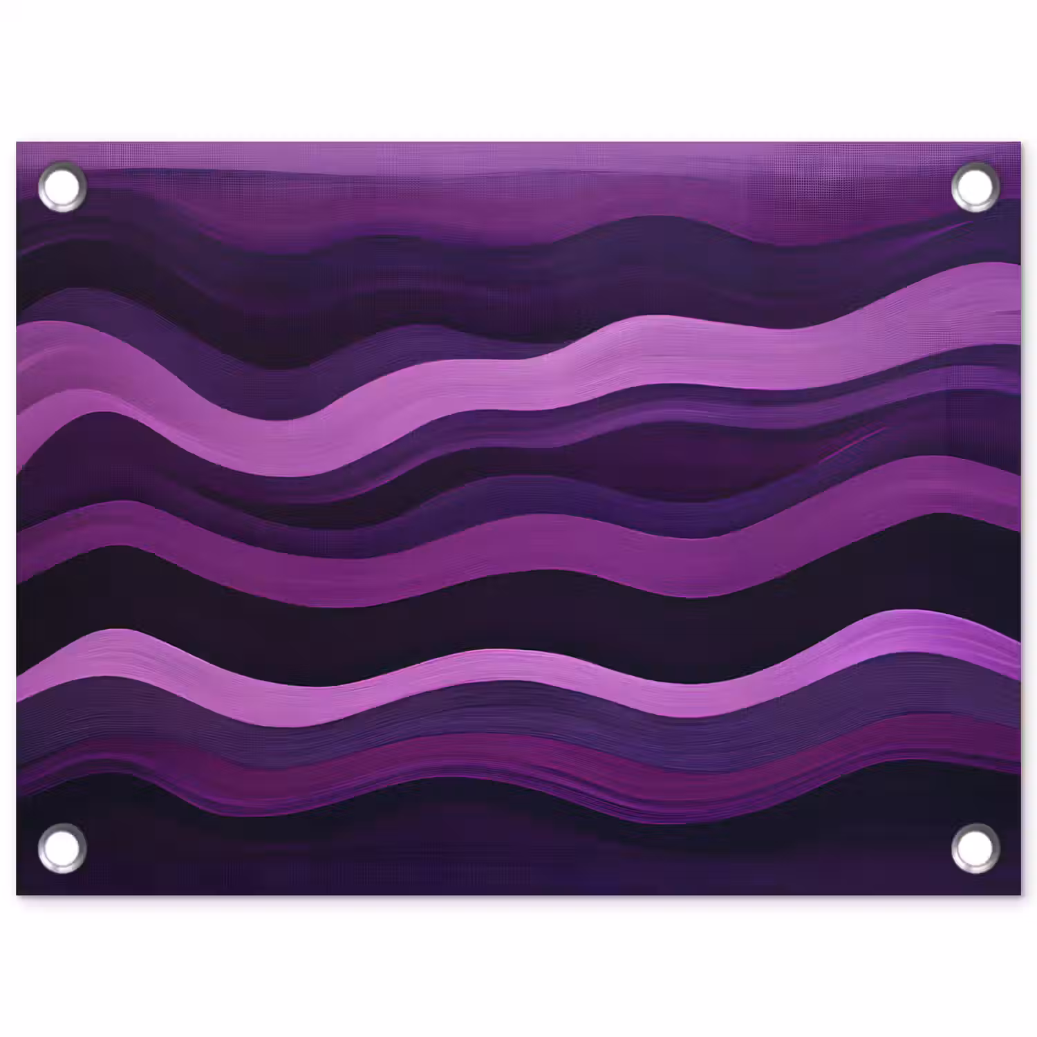 Lijnen - Golven - Paars - Abstract tuinposter los doek klein -3d