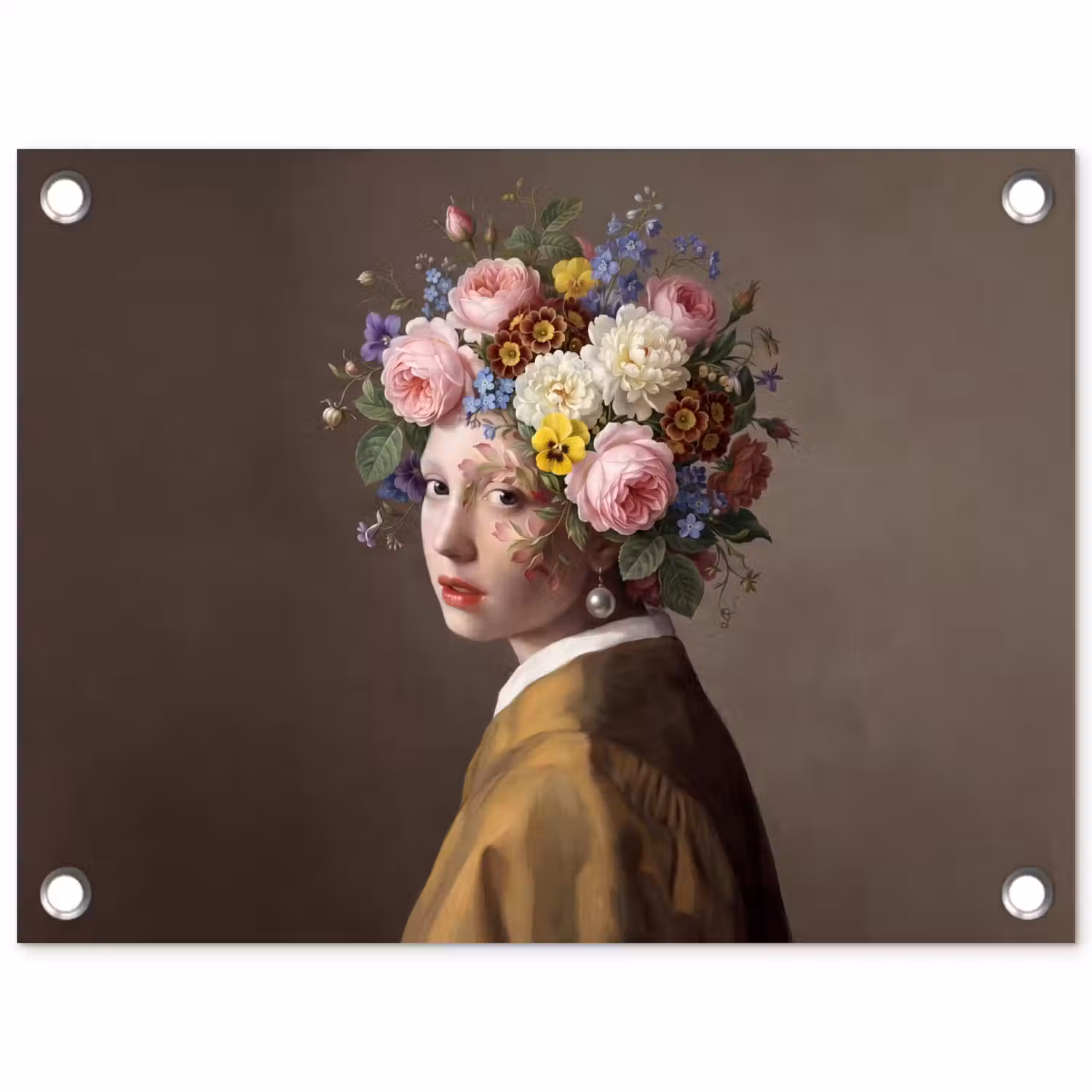 Meesterwerk - Modern - Kleurrijk tuinposter los doek klein -3d