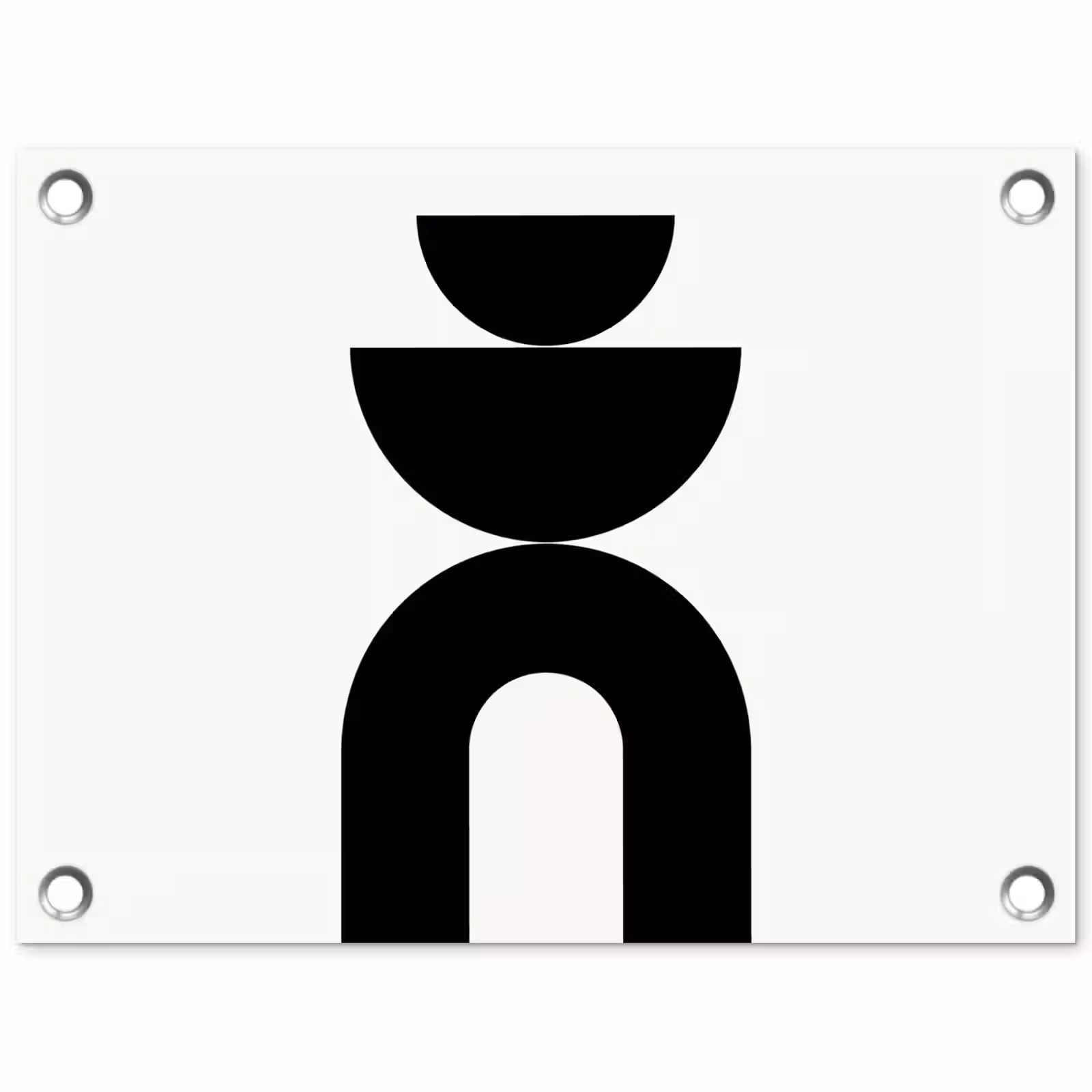 Garden Poster - Minimalist - Art - White - Minimalistisch - Kunst - Wit tuinposter los doek klein