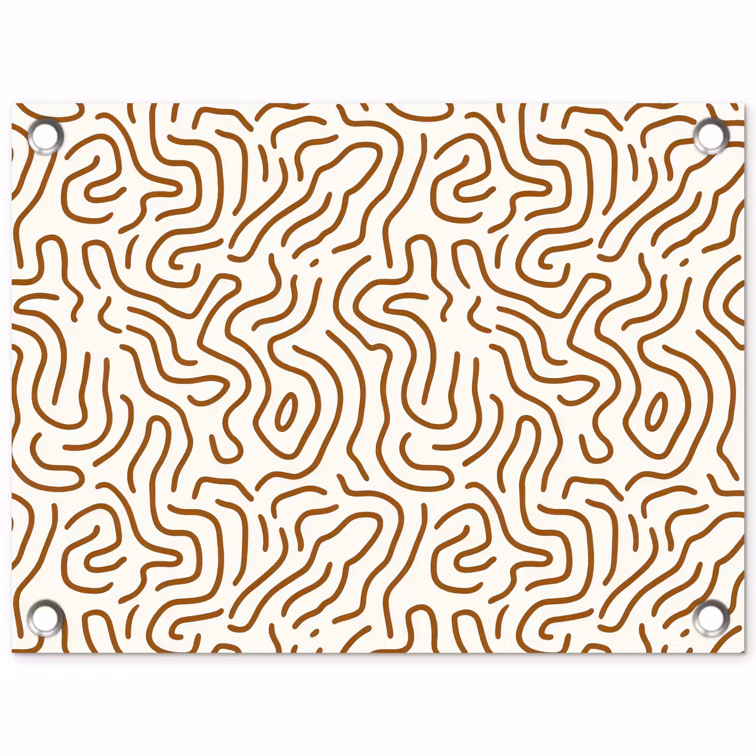 Minimalistisch - Patroon - Terracotta tuinposter los doek klein 239 -3d