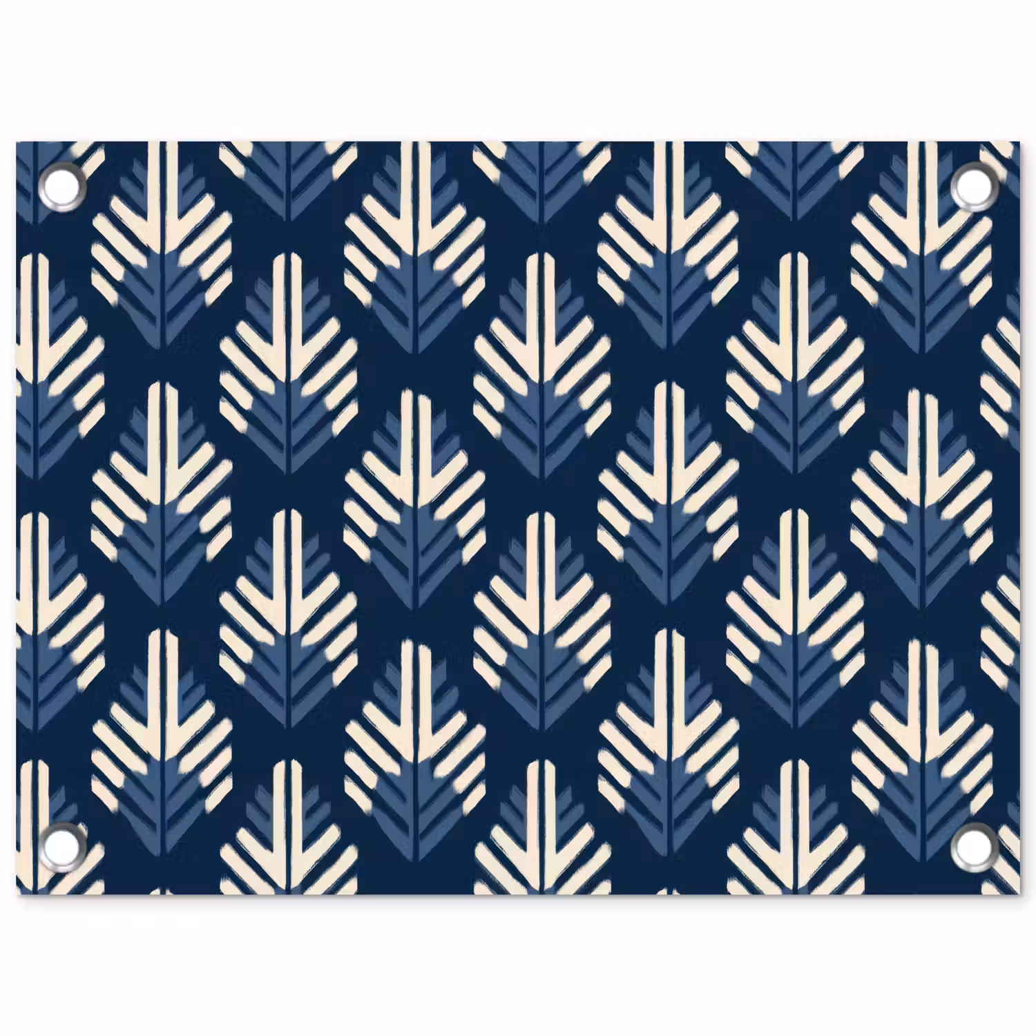 Modern - Patroon - Blauw tuinposter los doek klein 239 -3d