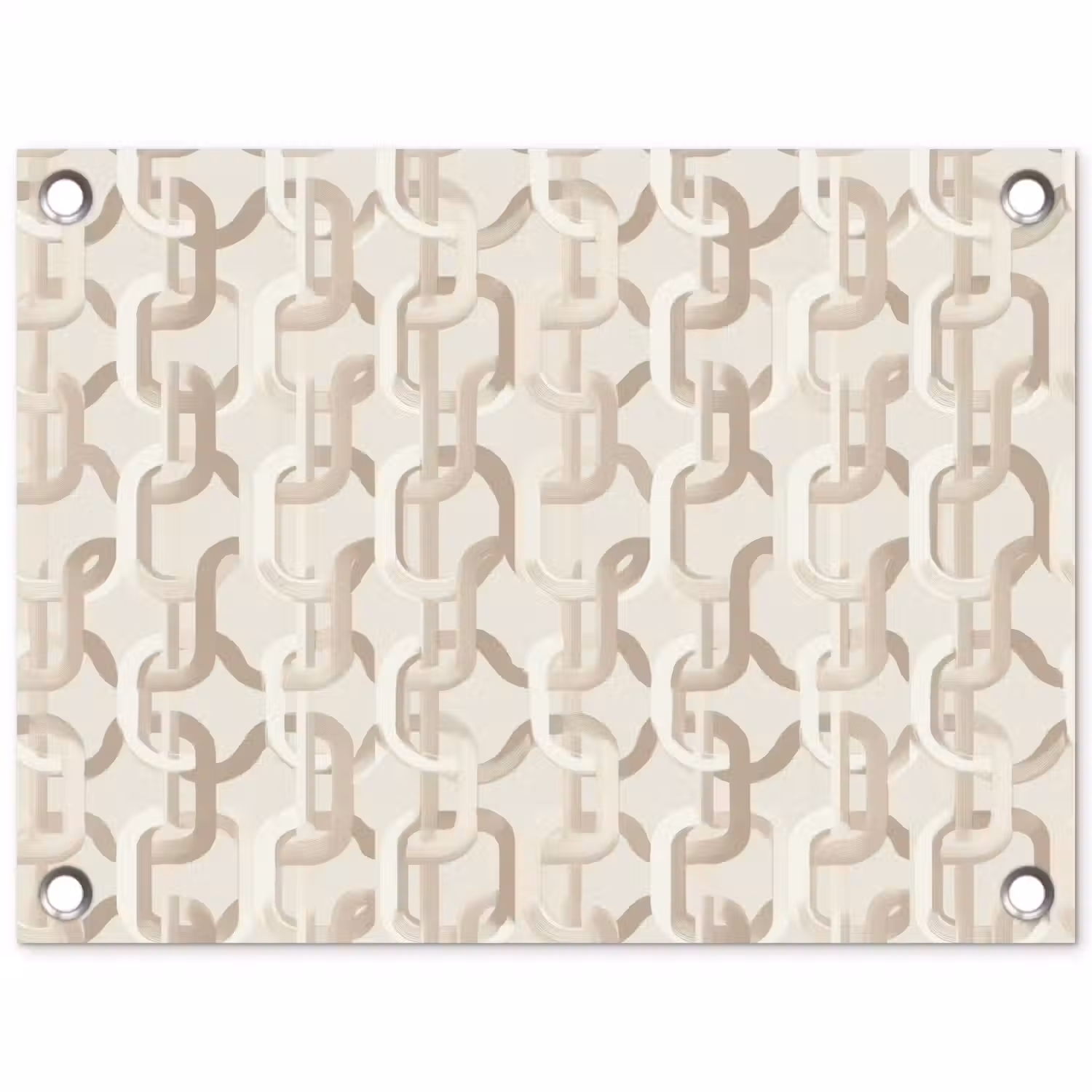 Motief - Abstract - Beige tuinposter los doek klein 239 -3d