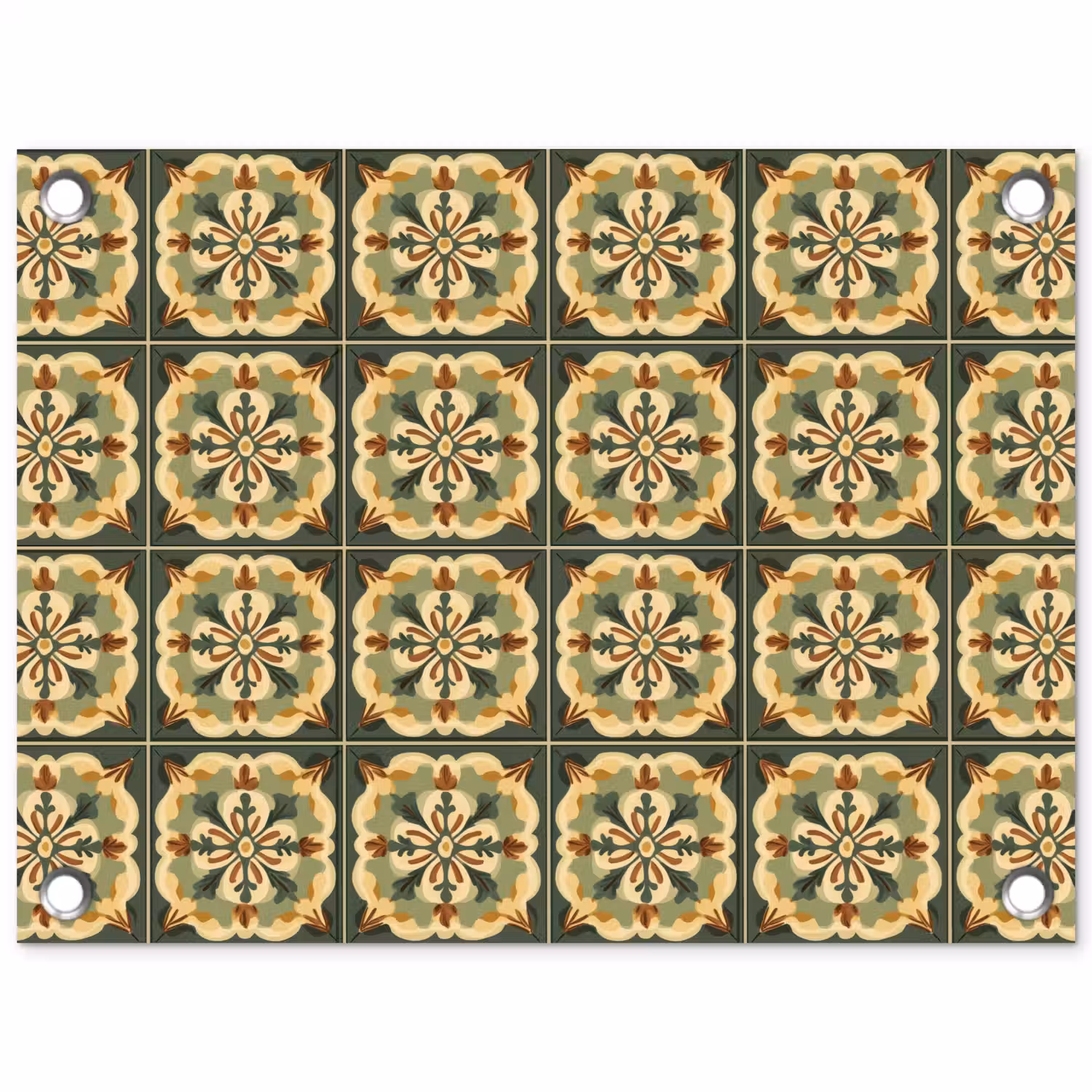 Ornament - Patroon - Groen tuinposter los doek klein 239 -3d