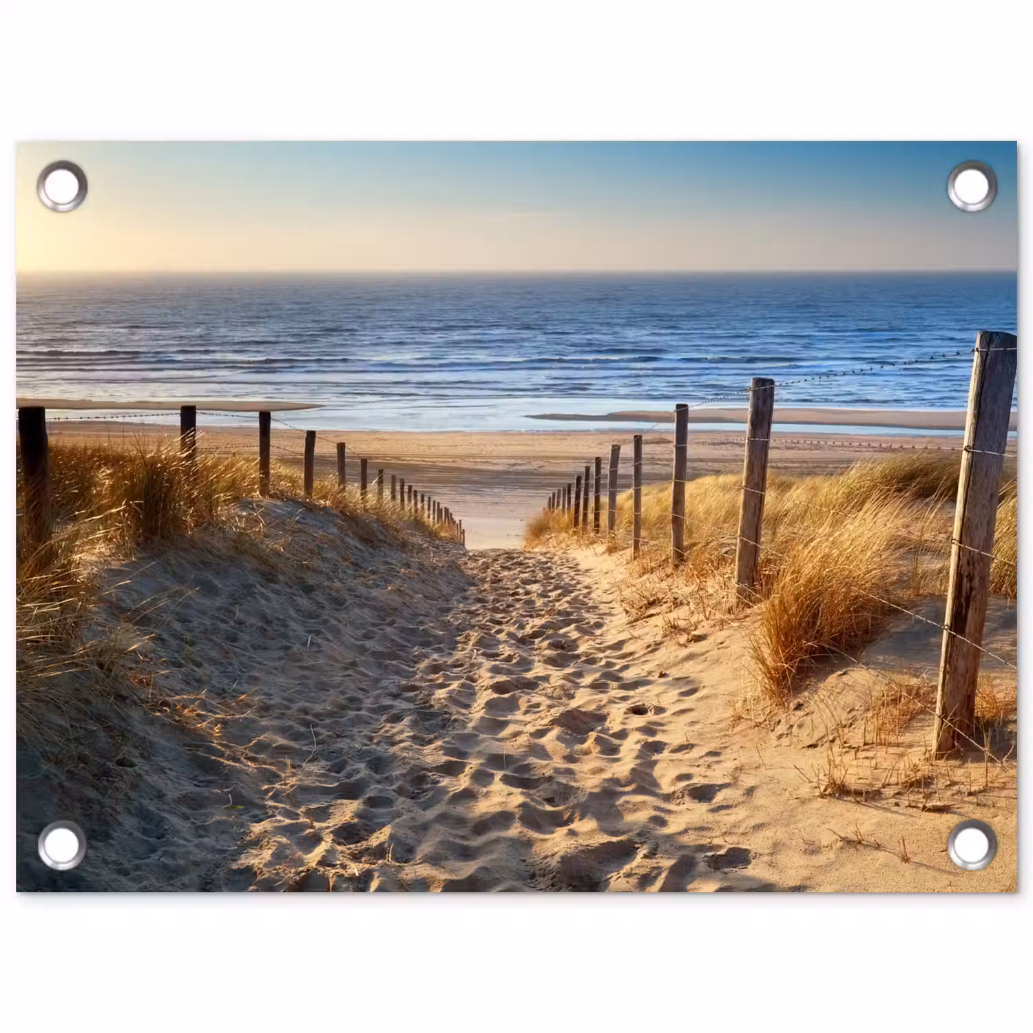 Pad naar de Zee tuinposter los doek klein -3d