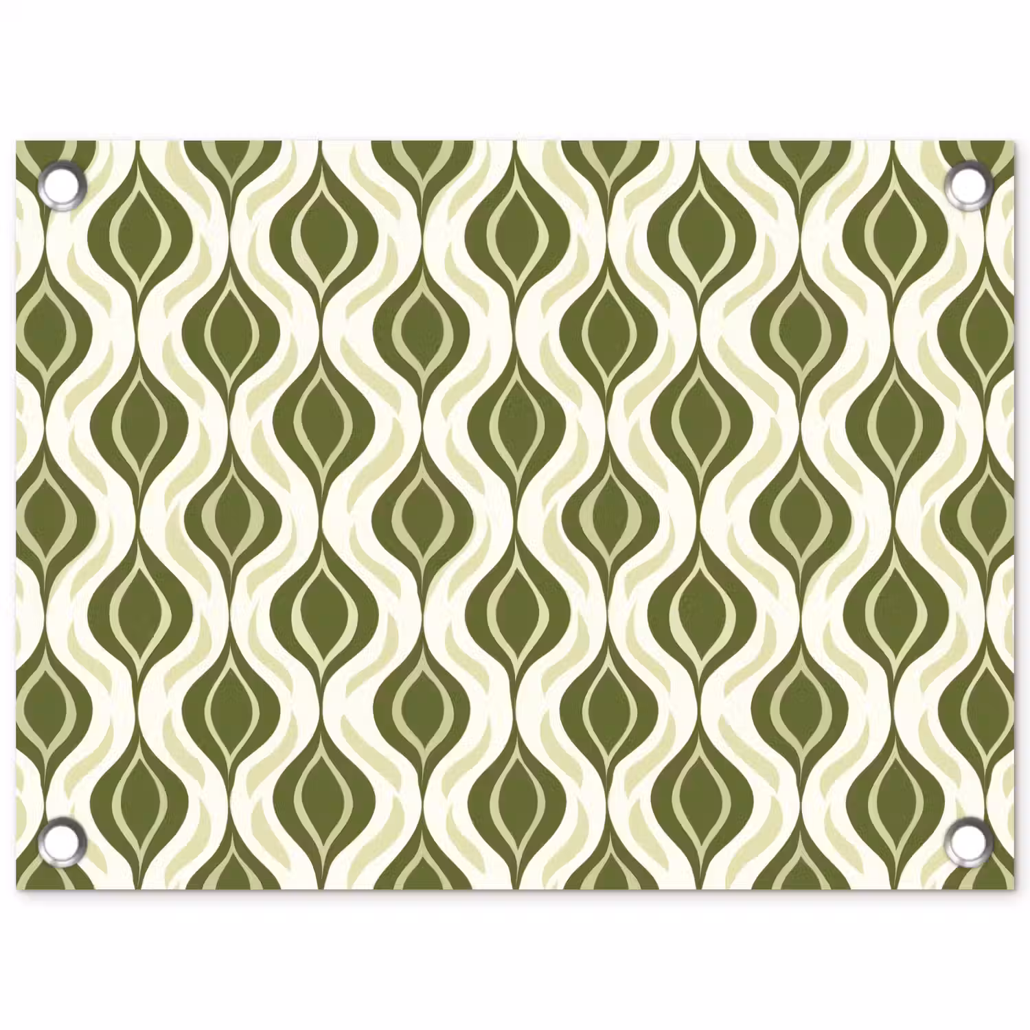 Patroon - Retro - Groen tuinposter los doek klein 239 -3d