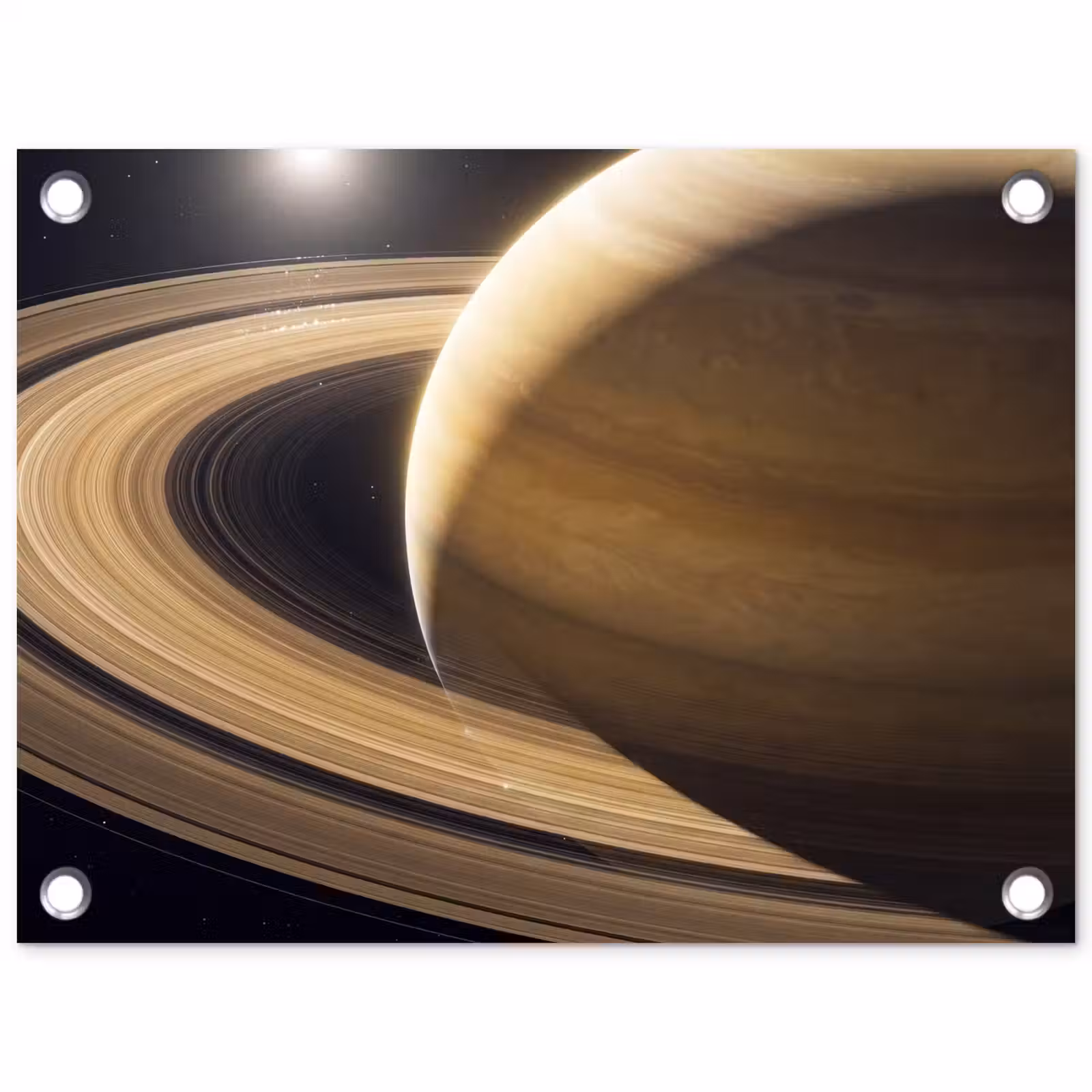 Garden Poster - Planet - Rings - Space - Planeet - Ringen - Ruimte tuinposter los doek klein