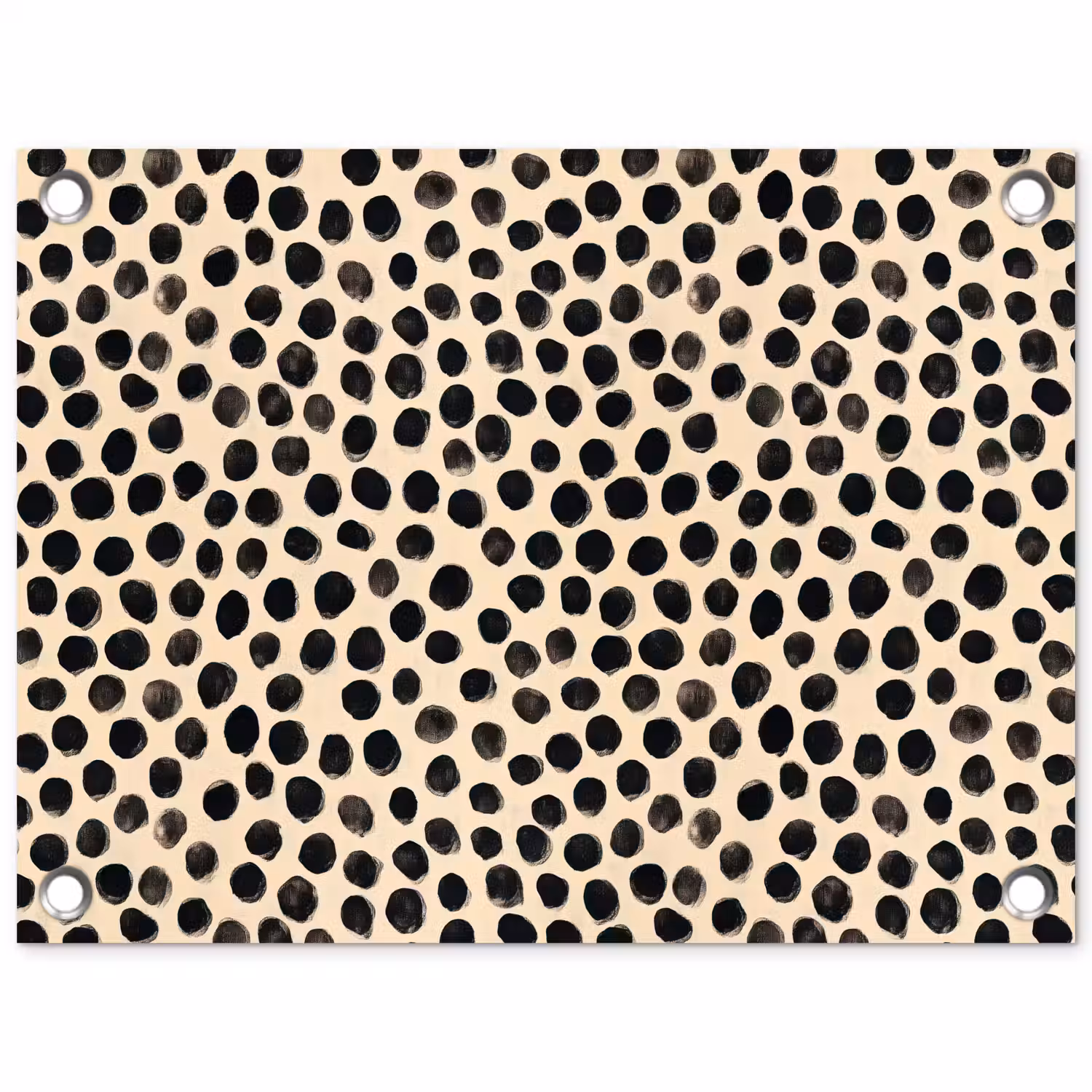 Stippen - Patroon - Zwart tuinposter los doek klein 239 -3d