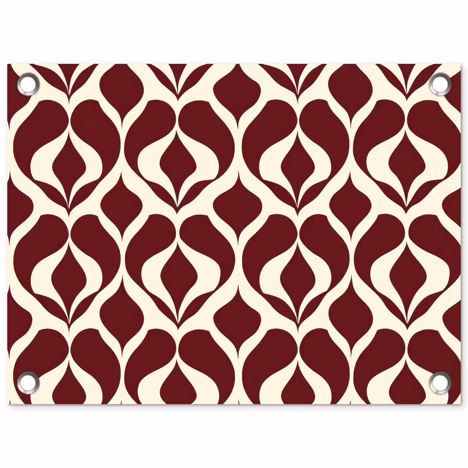 Rood - Druppelpatroon - Grafisch tuinposter los doek klein 239 -3d