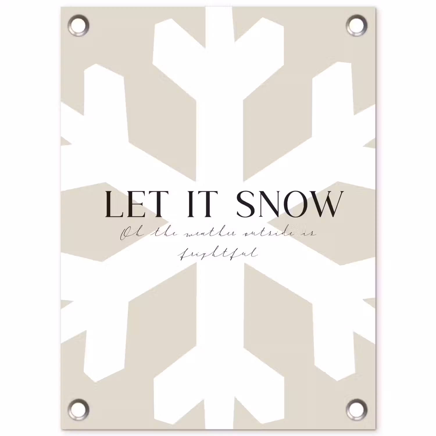 Sneeuw - Japandi - Winter - Decoratie tuinposter los doek klein -3d