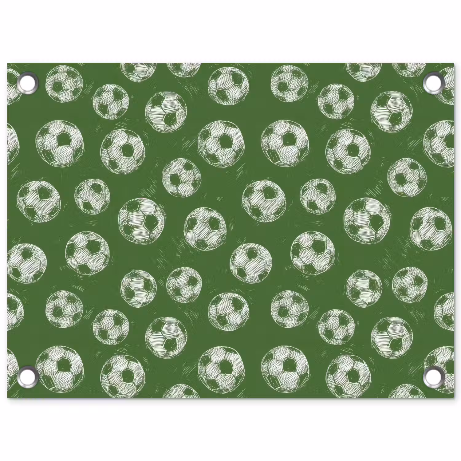 Voetbal - Sport - Groen tuinposter los doek klein 239 -3d