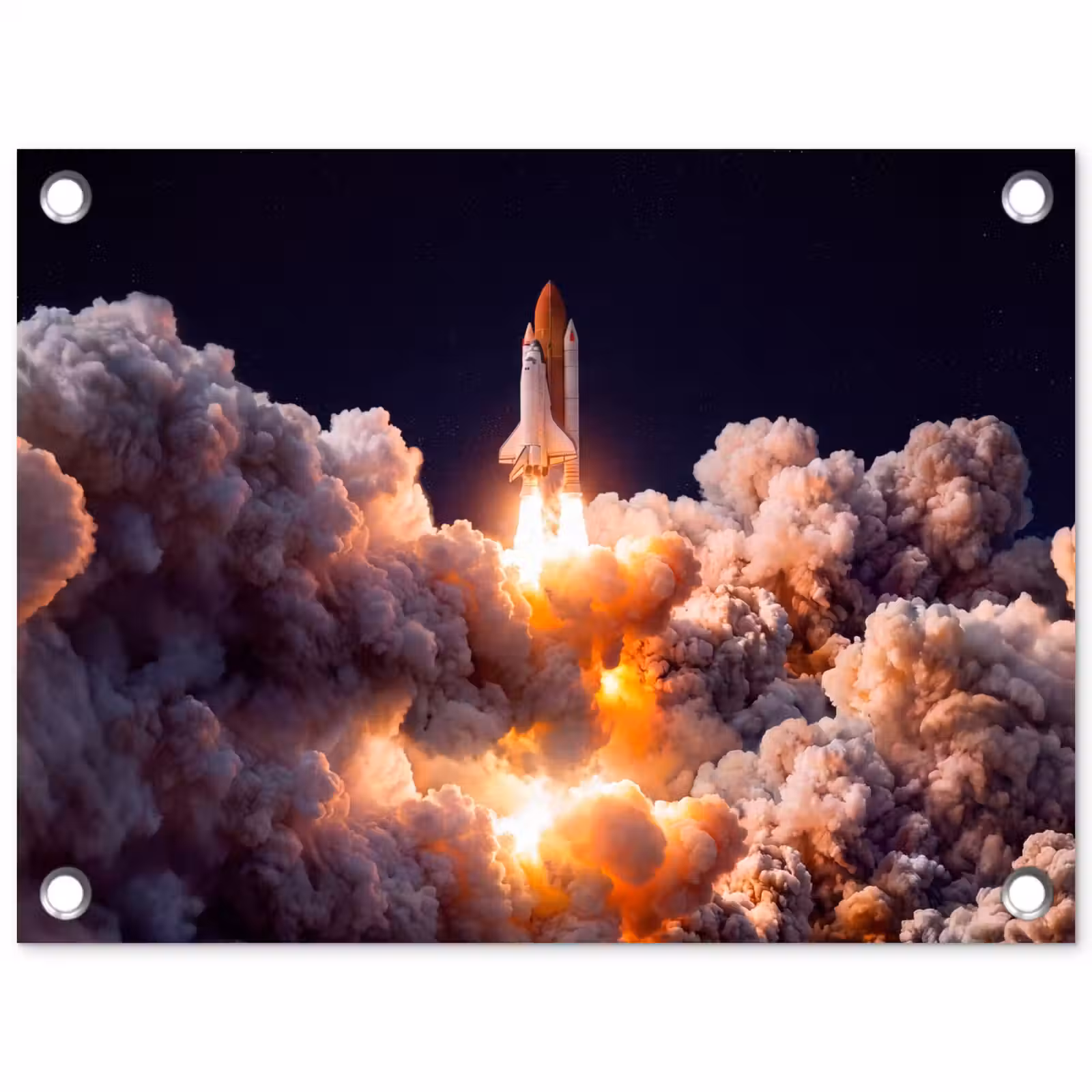 Garden Poster - Spacecraft - Launch - Stars - Ruimtevaartuig - Lancering - Sterren tuinposter los doek klein