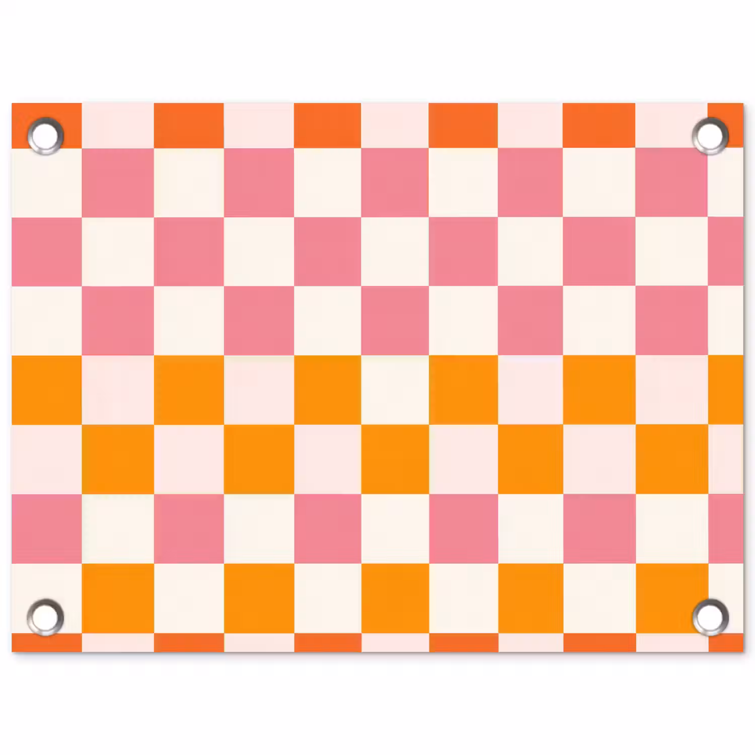 Vierkant - Patroon - Oranje tuinposter los doek klein 239 -3d