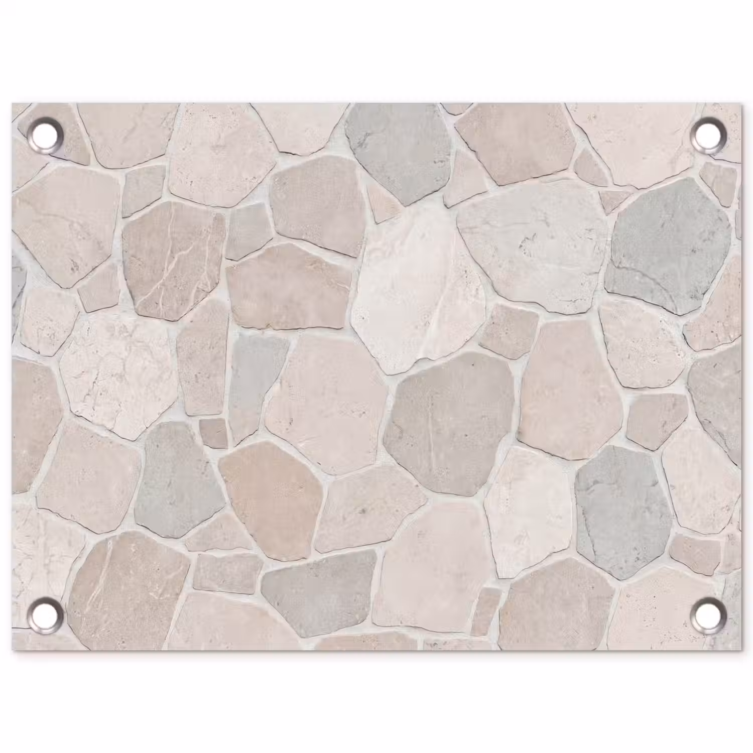 Steen - Patroon - Textuur - Beige tuinposter los doek klein -3d