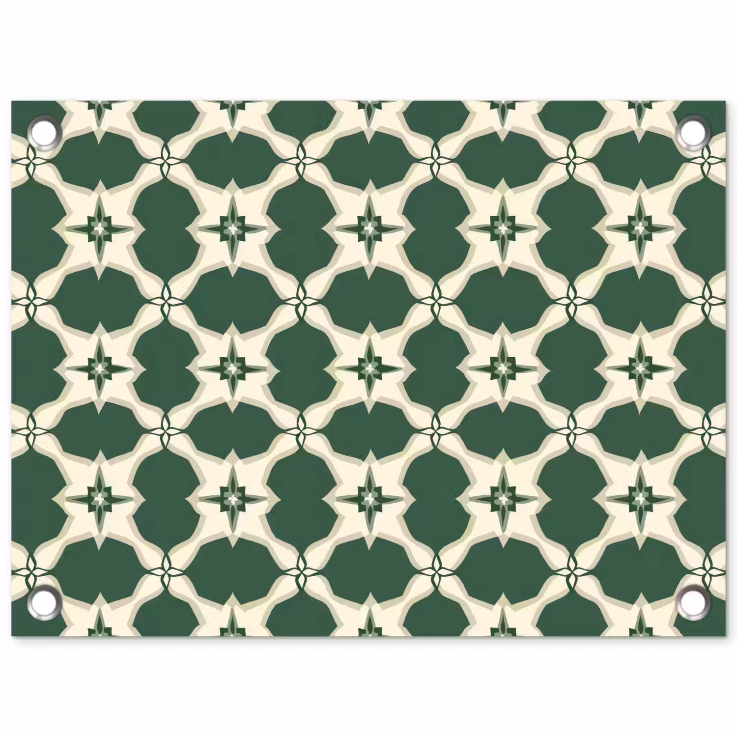 Tegel - Klassiek - Groen tuinposter los doek klein 239 -3d