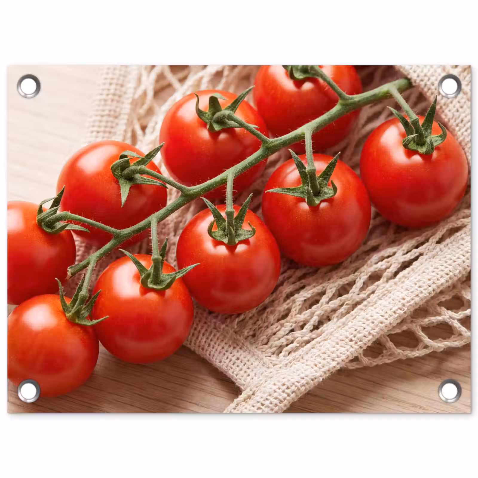 Garden Poster - Tomatoes - Fresh - Food - Tomaten - Vers - Eten tuinposter los doek klein