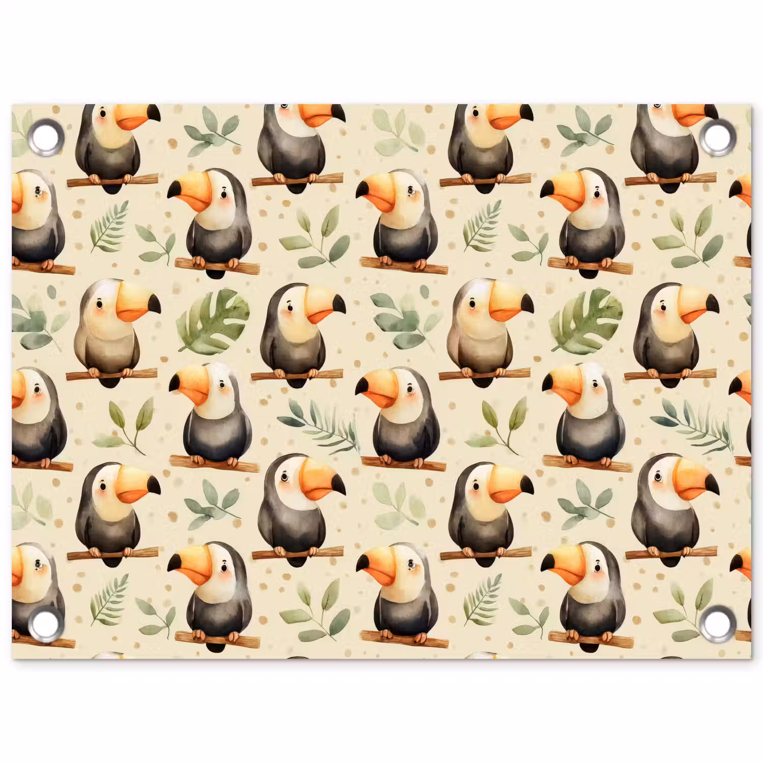 Toekans - Exotisch - Kleurrijk tuinposter los doek klein 239 -3d