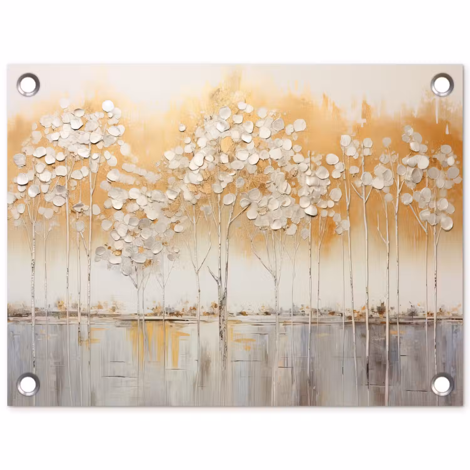 Bomen - Kunst - Acryl - Natuur tuinposter los doek klein -3d