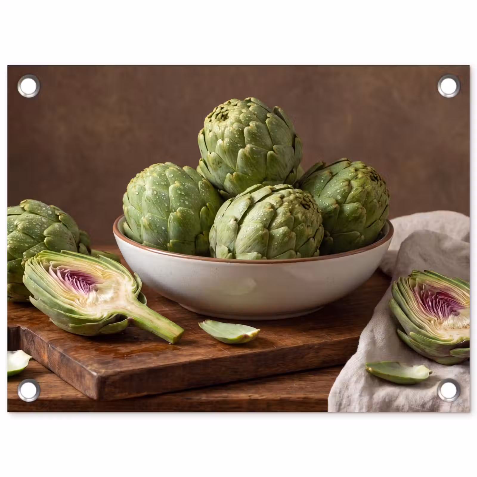 Garden Poster - Vegetables - Artichoke - Kitchen - Groenten - Artisjok - Keuken tuinposter los doek klein