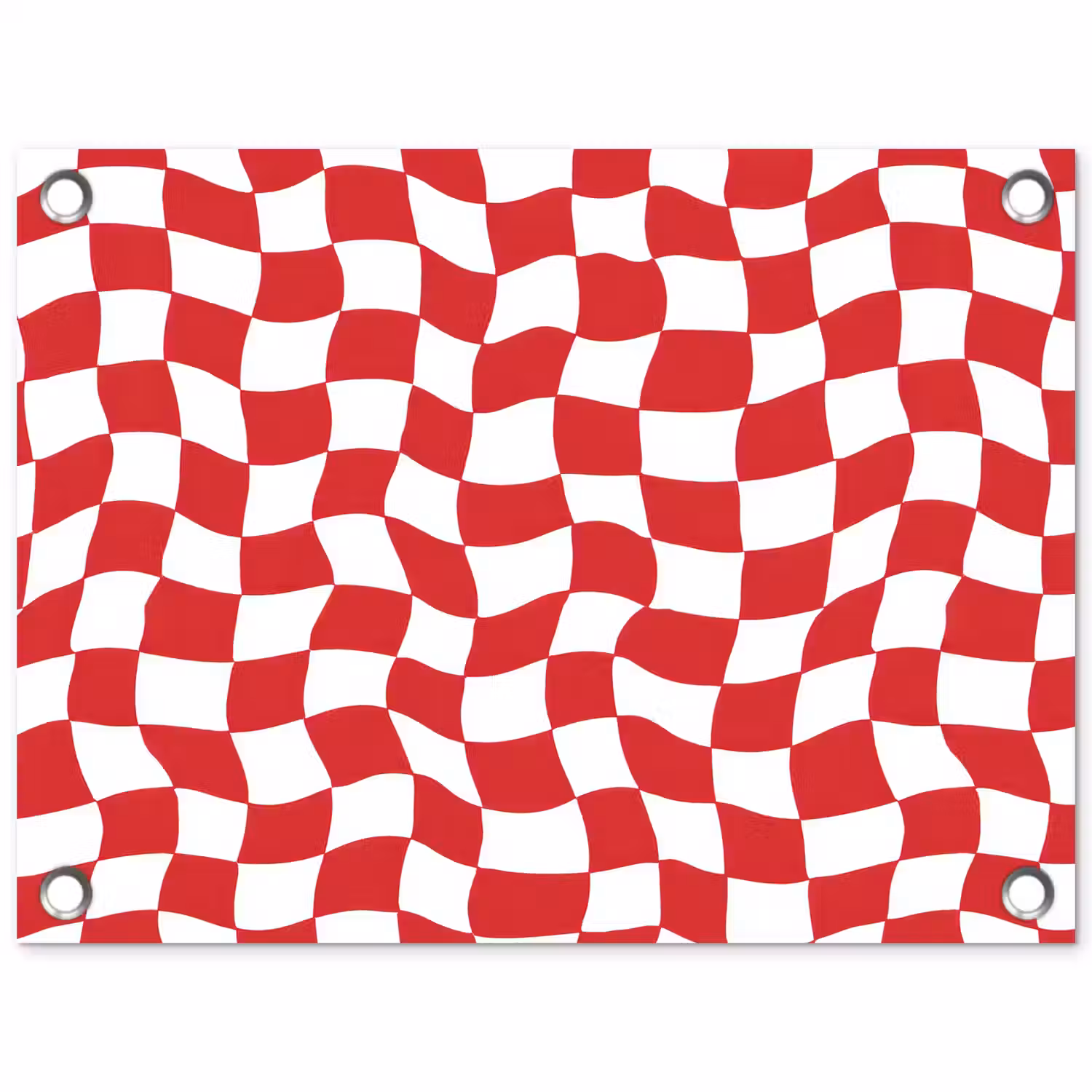 Golvend - Patroon - Rood tuinposter los doek klein 239 -3d