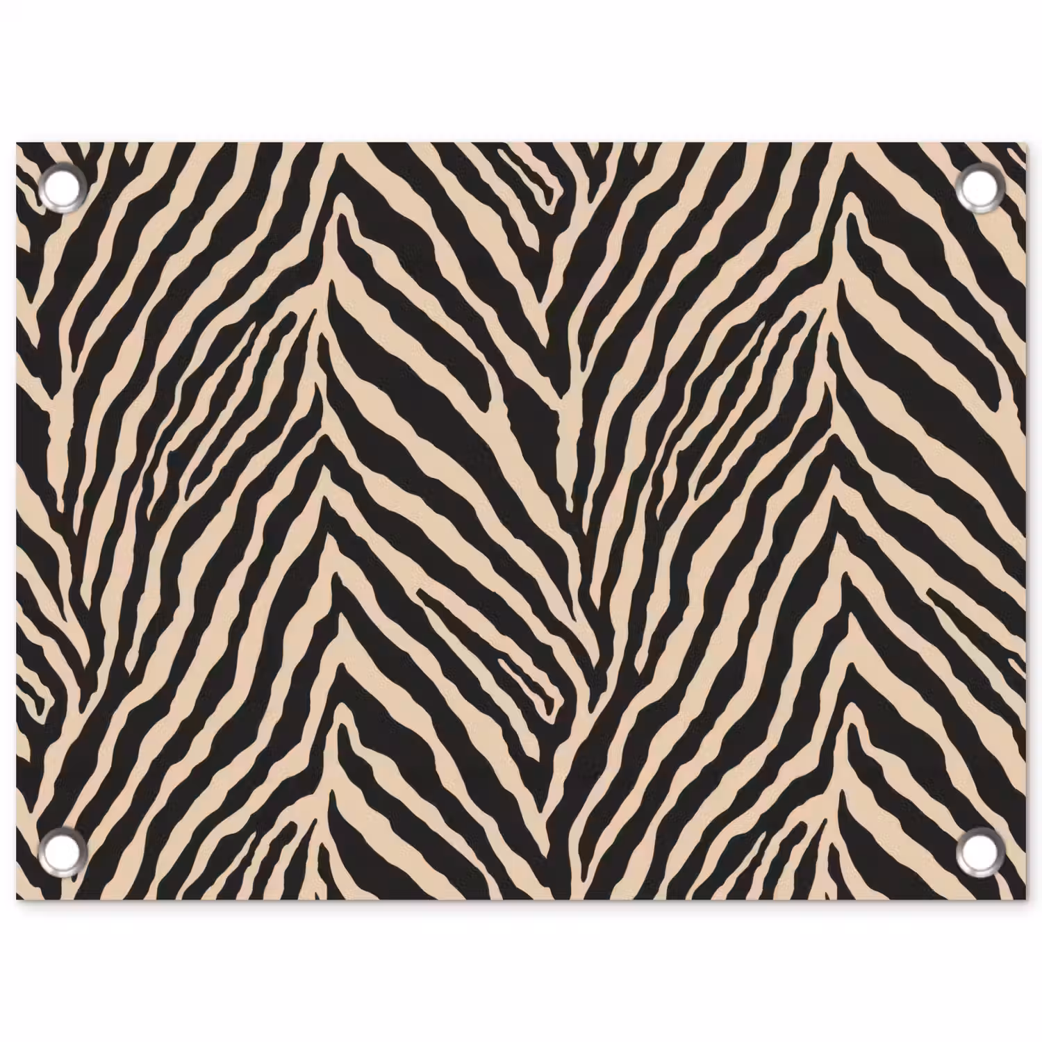 Zebra - Klassiek - Zwart tuinposter los doek klein 239 -3d
