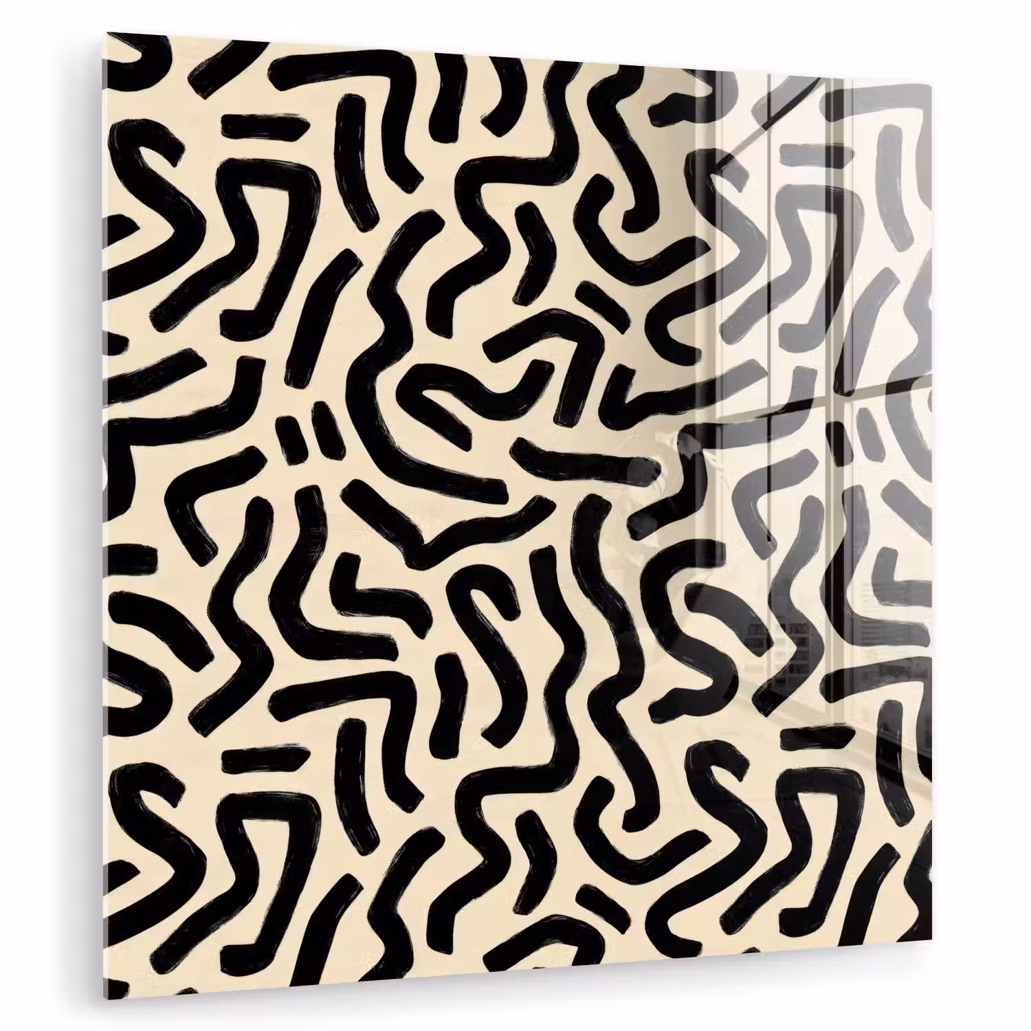 Abstract - Lijnen - Zwart plexiglas 5mm klein 11 -zzzproduct_nieuw