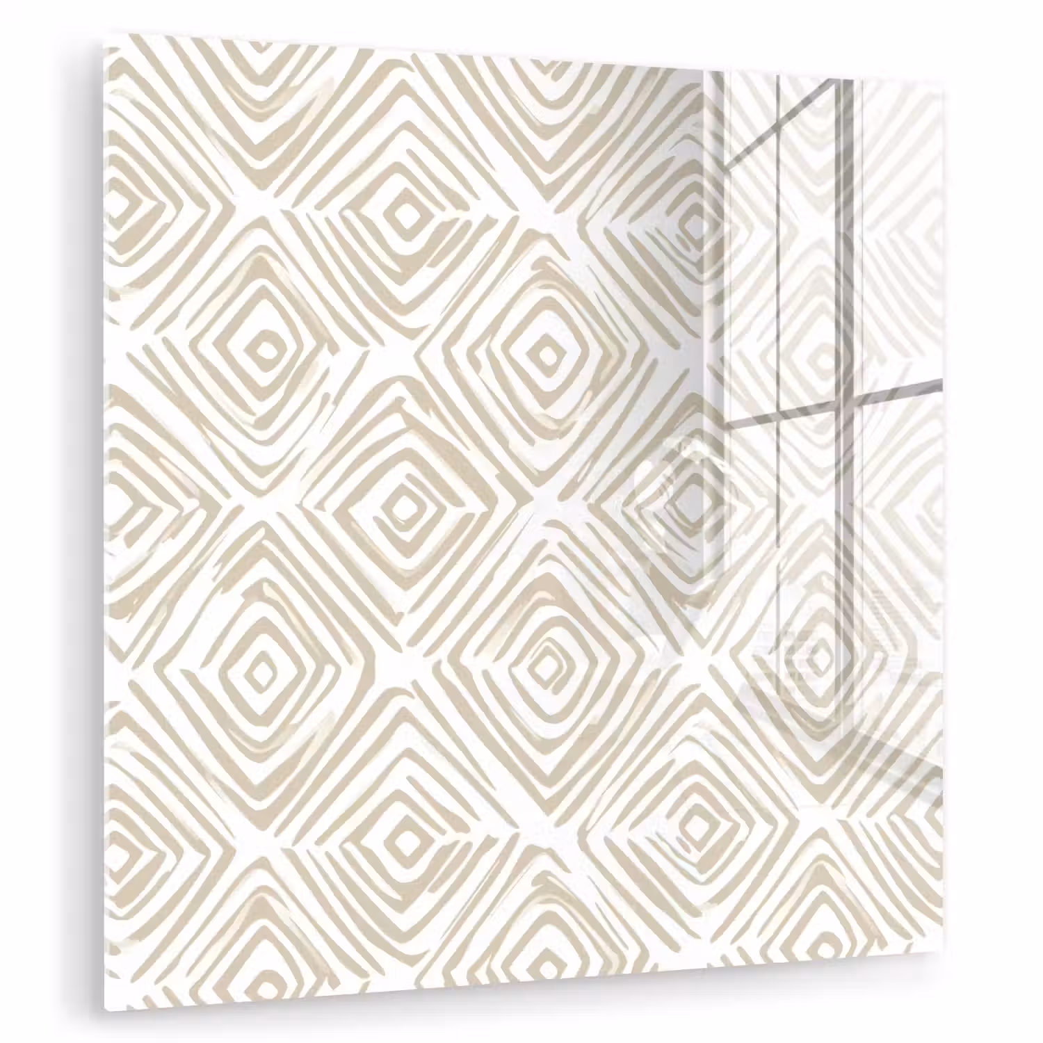 Abstract - Ruit - Beige plexiglas 5mm klein 11 -zzzproduct_nieuw