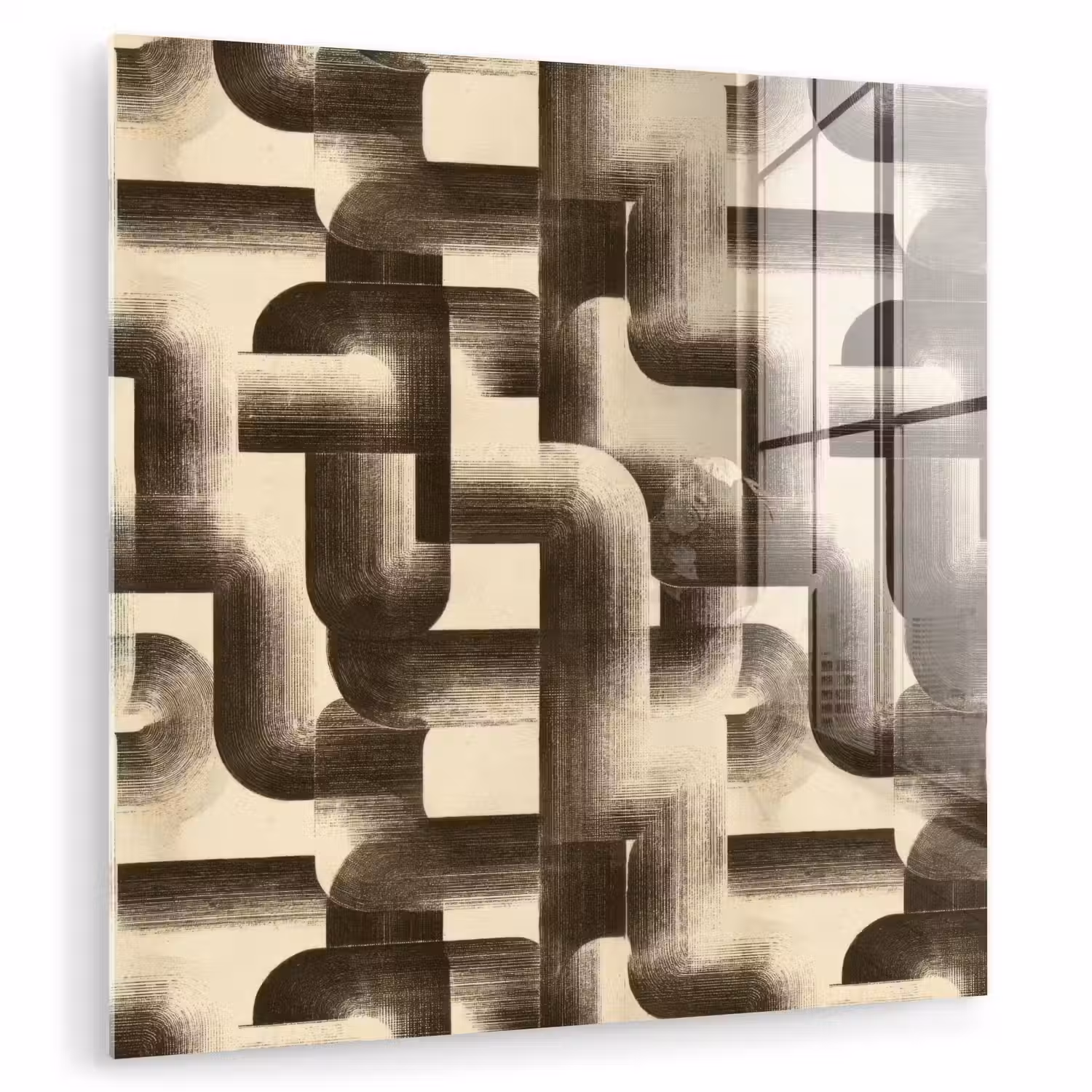 Abstract - Retro - Zwart plexiglas 5mm klein 11 -zzzproduct_nieuw