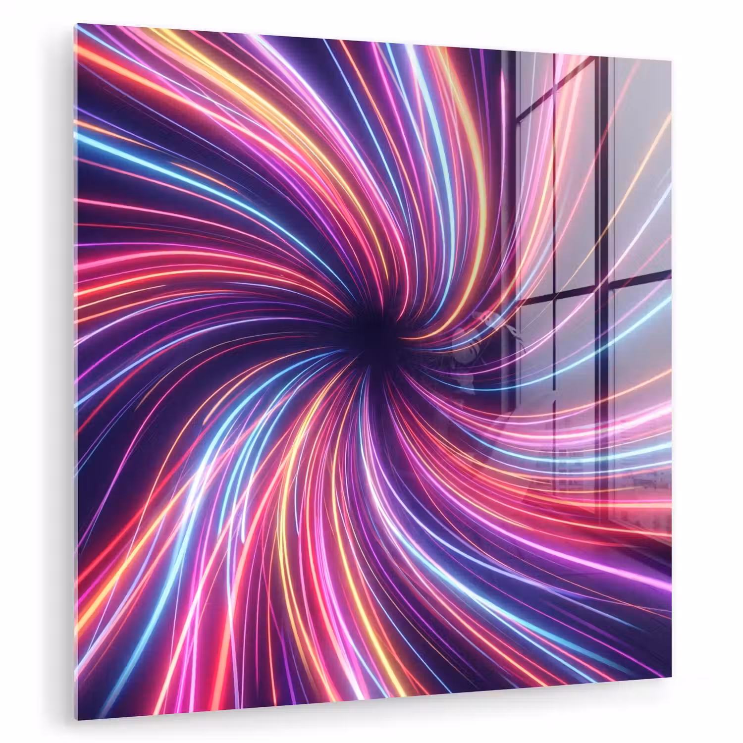 Abstract - Swirl - Futuristic - Neon plexiglas 5mm klein -zzzproduct_nieuw