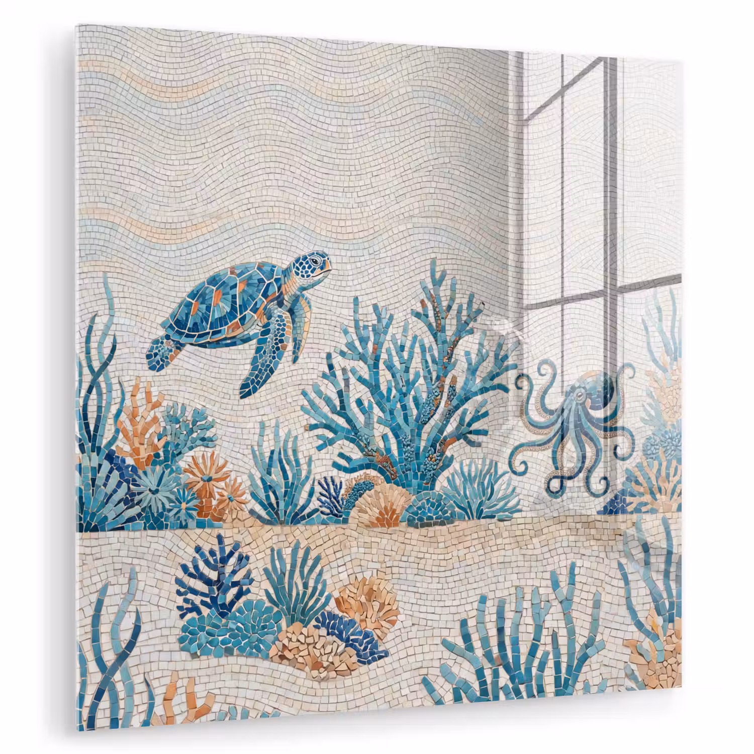 Dieren - Onderwater - Natuur - Mozaïek - Blauw plexiglas 5mm klein -zzzproduct_nieuw