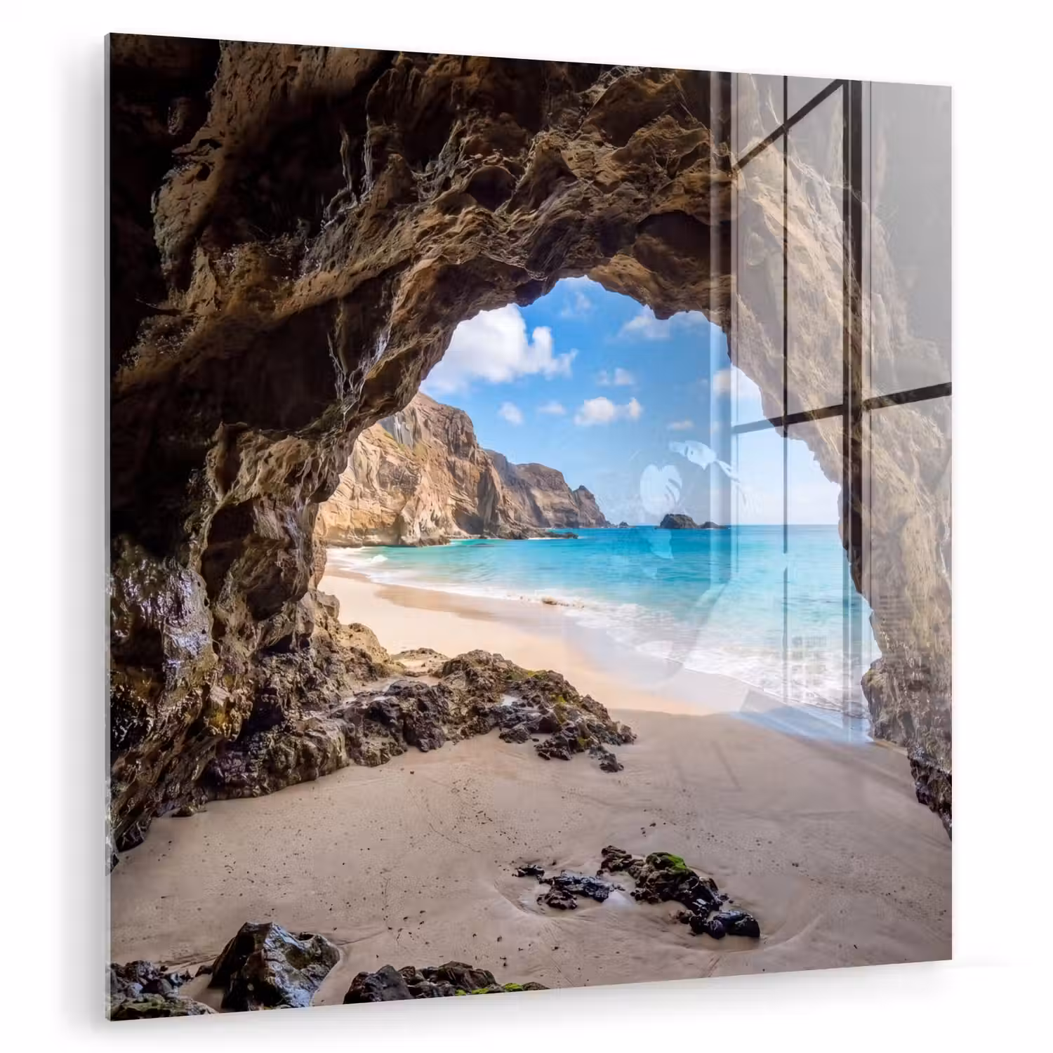 Grot - Strand - Zee - Blauw plexiglas 5mm klein -zzzproduct_nieuw