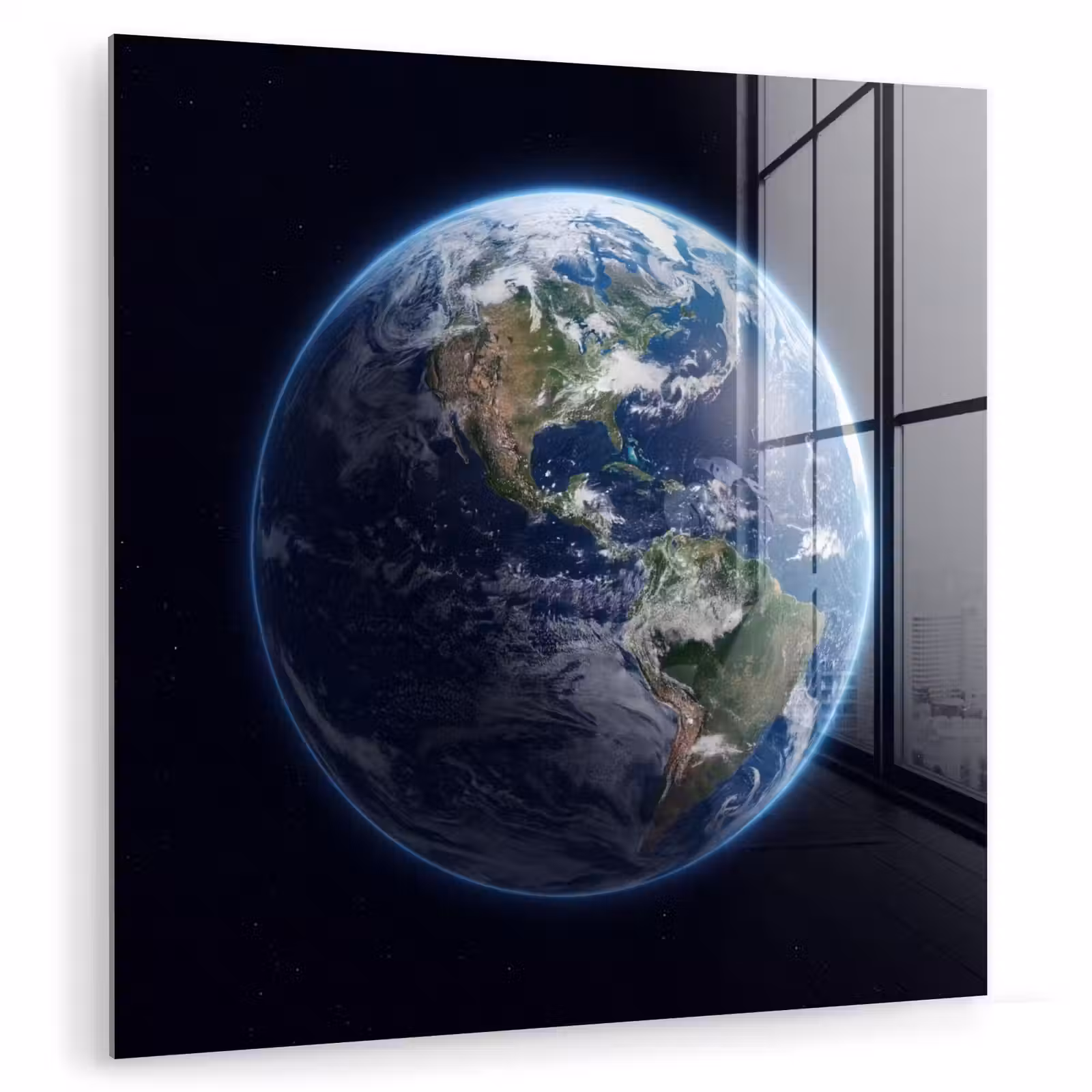 Glass Print - Earth - Space - Cosmos - Aarde - Ruimte - Kosmos plexiglas 5mm klein