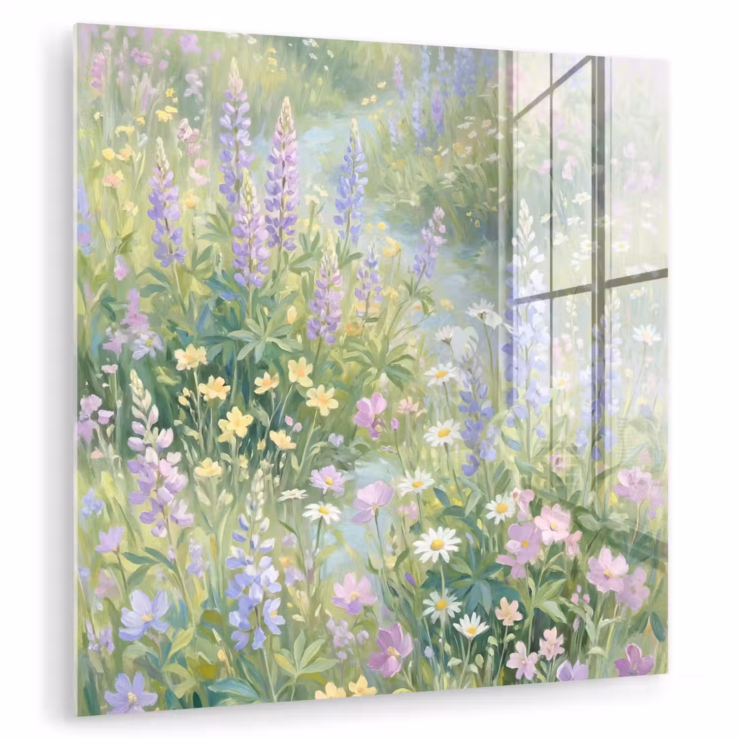 Bloemenveld - Heuvels - Kleurrijk plexiglas 5mm klein -zzzproduct_nieuw