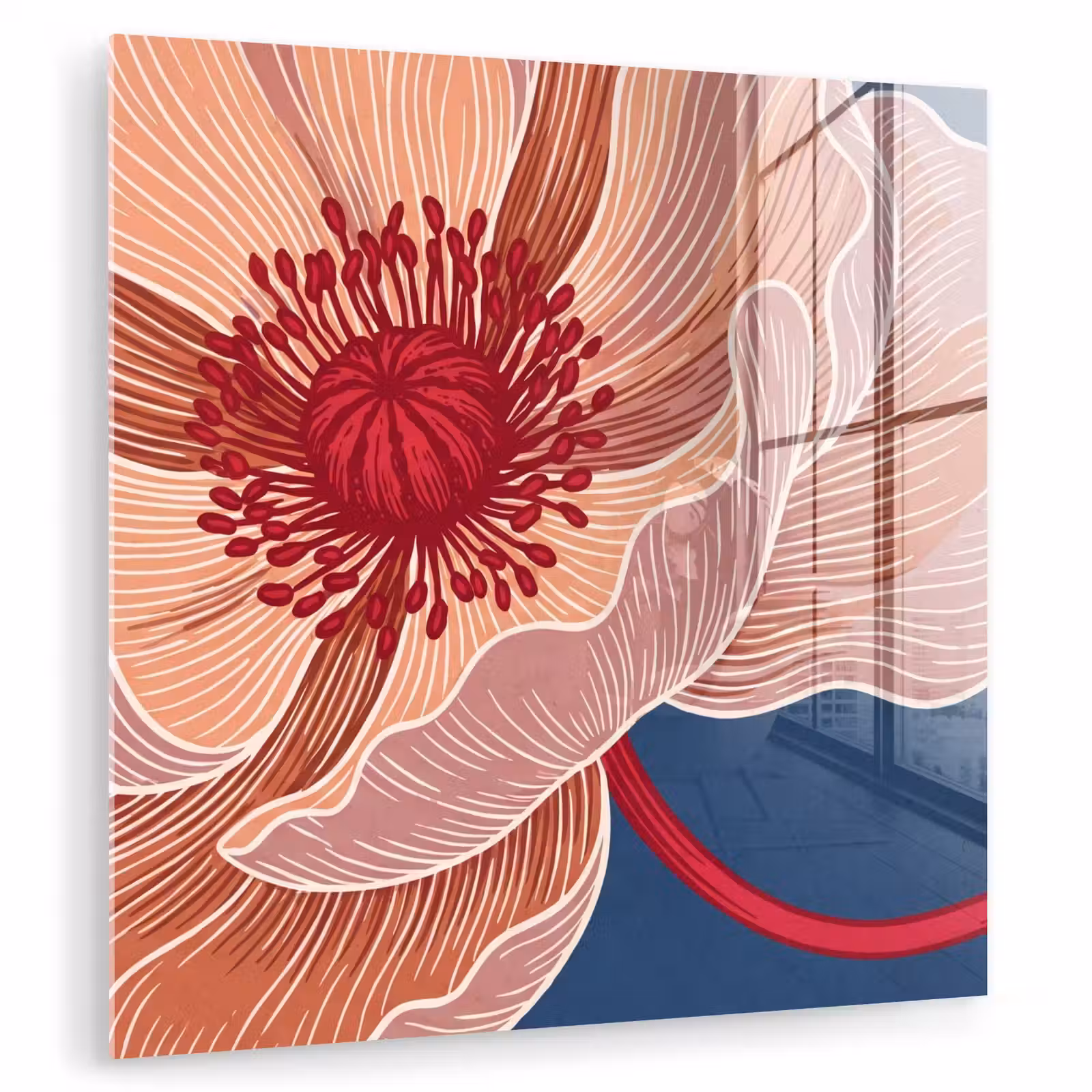 Glass Print - Flowers - Modern - Abstract - Bloemen - Modern - Abstract plexiglas 5mm klein
