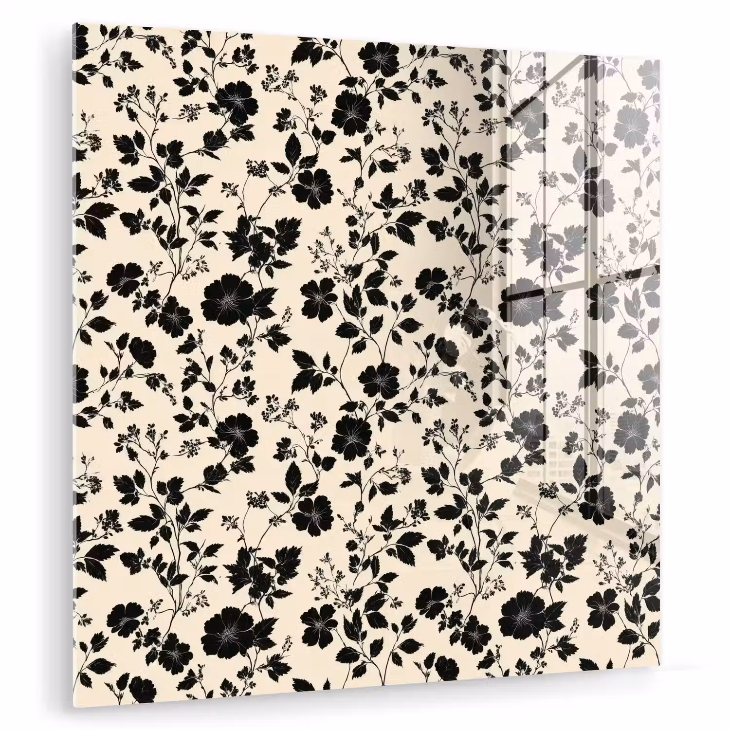 Bloemen - Dessin - Zwart plexiglas 5mm klein 11 -zzzproduct_nieuw