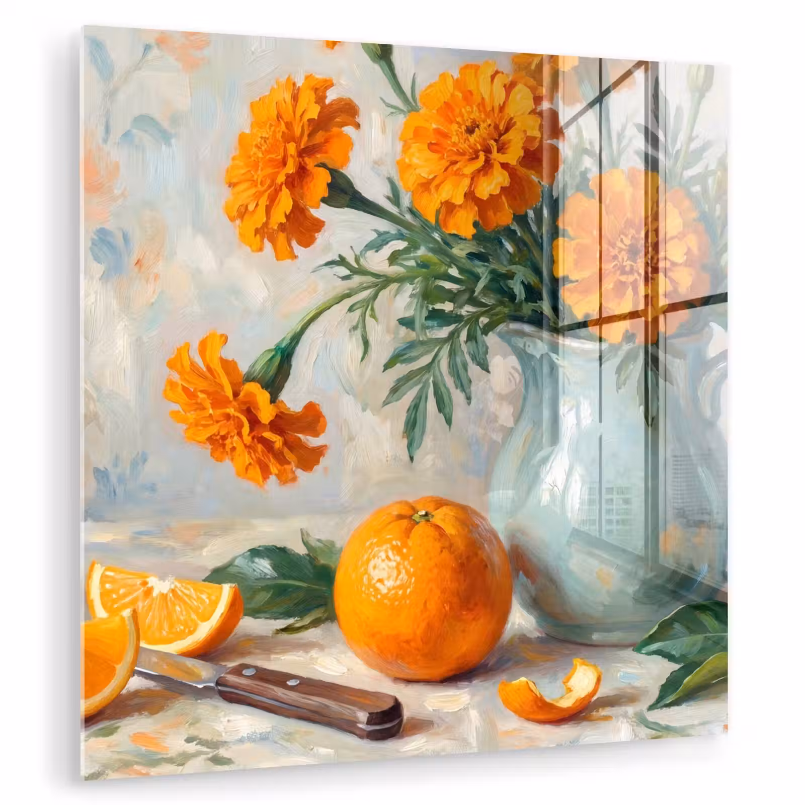 Glass Print - Food - Orange - Art - Eten - Oranje - Kunst plexiglas 5mm klein