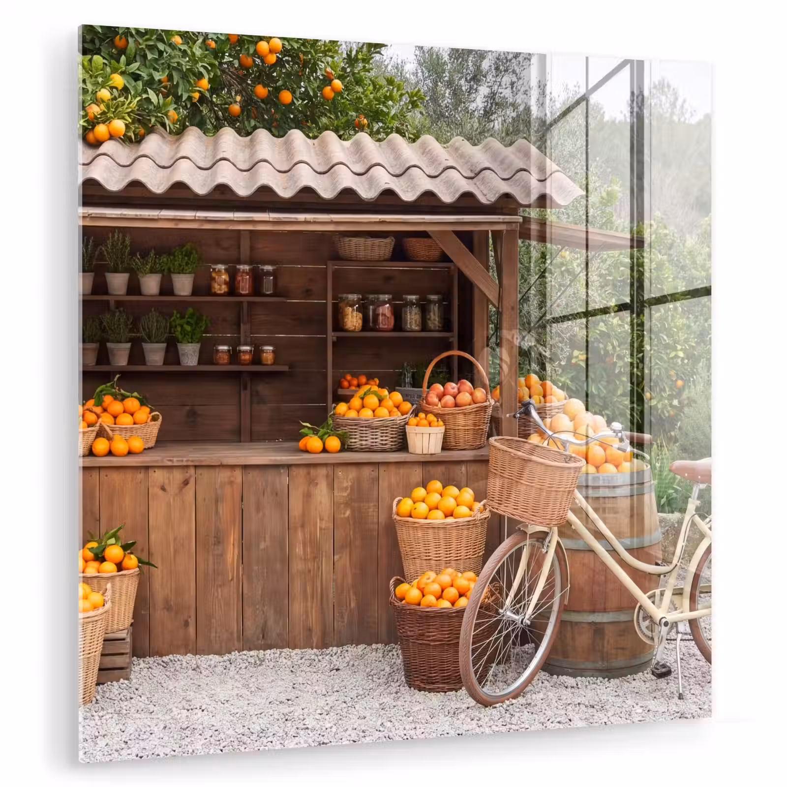 Glass Print - Fruit - Market - Rural - Fruit - Markt - Landelijk plexiglas 5mm klein
