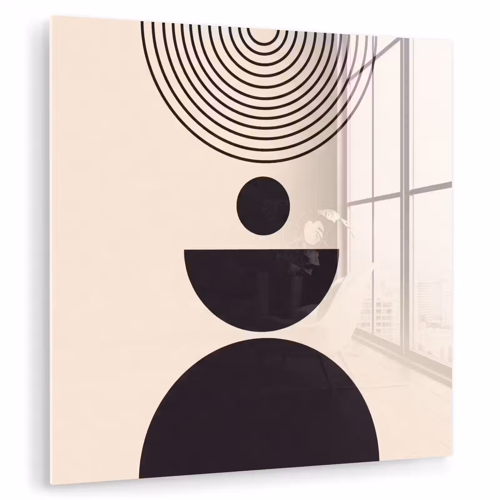 Glass Print - Geometric Balance - Art - Geometrische balans - Kunst plexiglas 5mm klein
