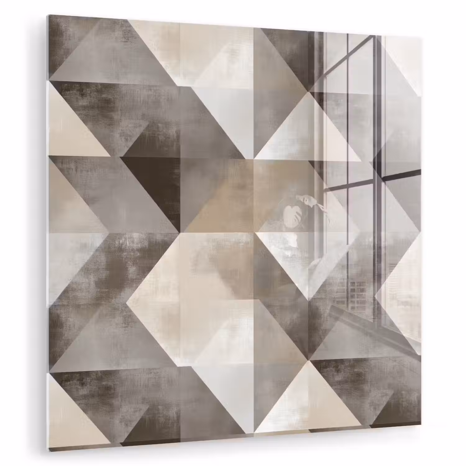 Geometrisch - Motief - Aardetinten plexiglas 5mm klein 11 -zzzproduct_nieuw