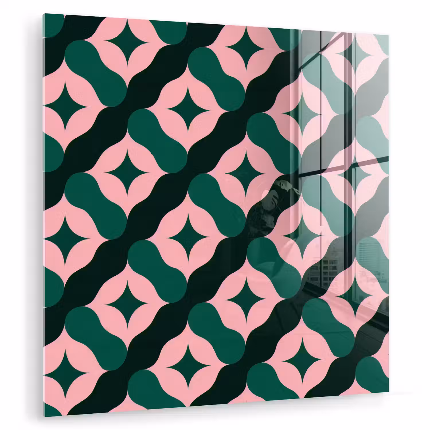 Groen - Roze - Retro - Sterren plexiglas 5mm klein 11 -zzzproduct_nieuw