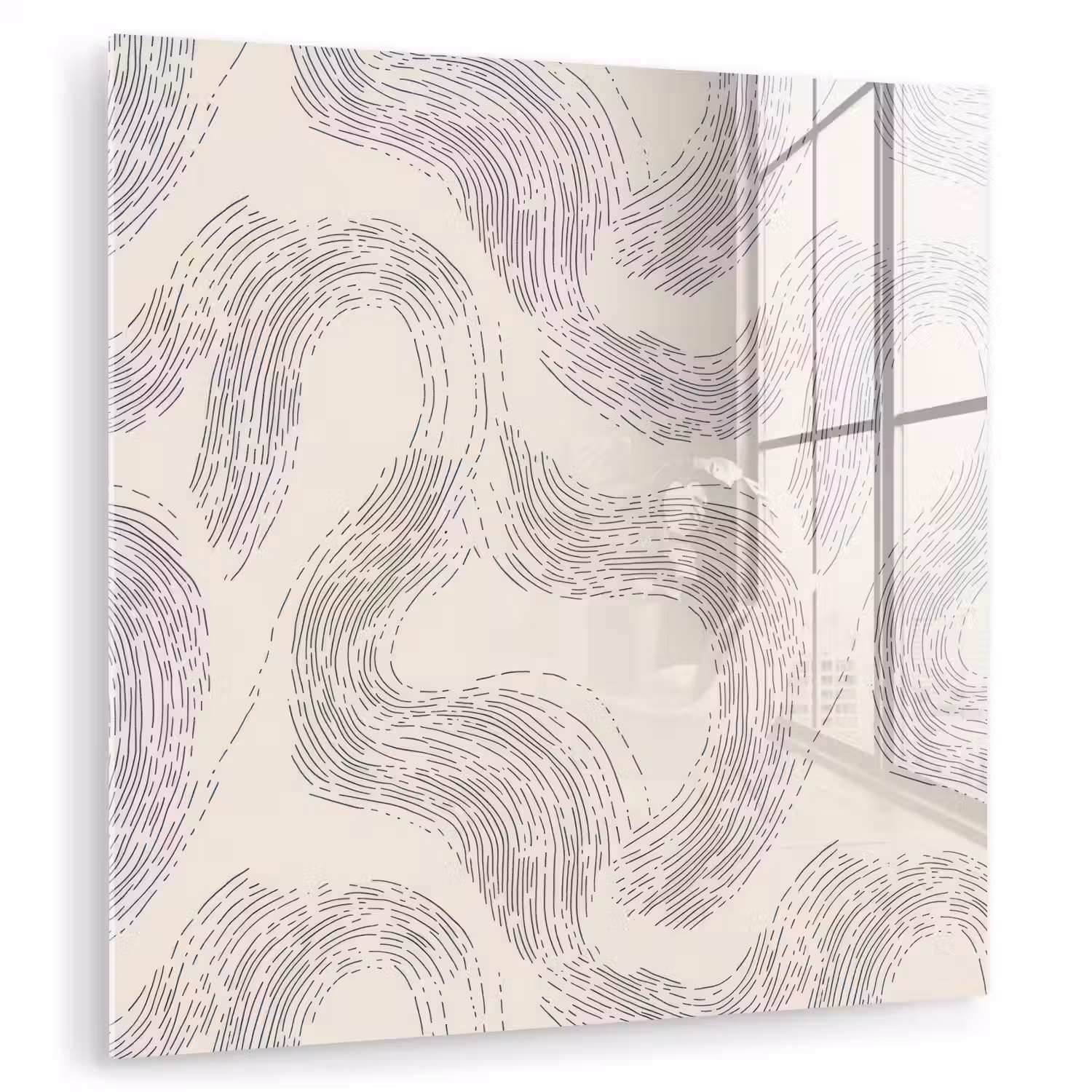 Lijnen - Patroon - Beige - Minimalistisch plexiglas 5mm klein 11 -zzzproduct_nieuw