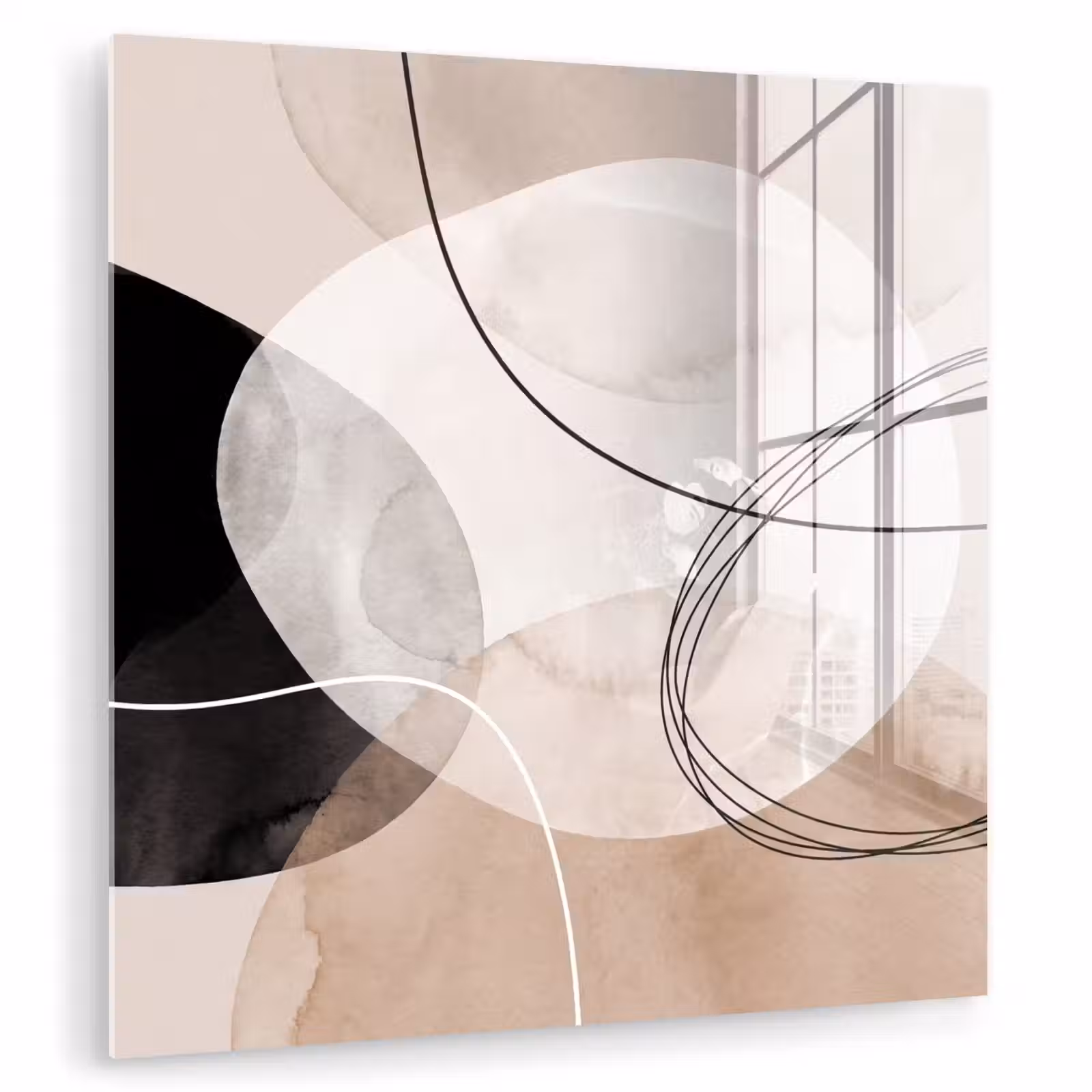 Glass Print - Lines - Wavy - Art - Lijnen - Golvend - Kunst plexiglas 5mm klein