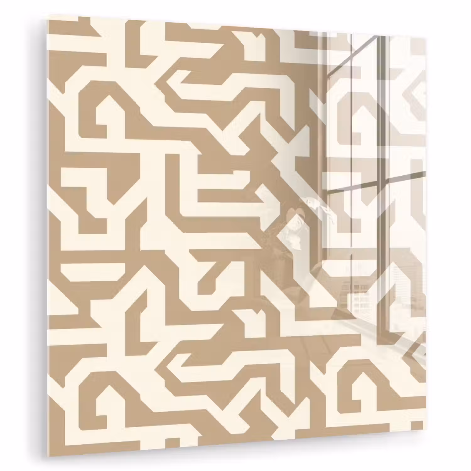 Modern - Abstract - Beige plexiglas 5mm klein 11 -zzzproduct_nieuw