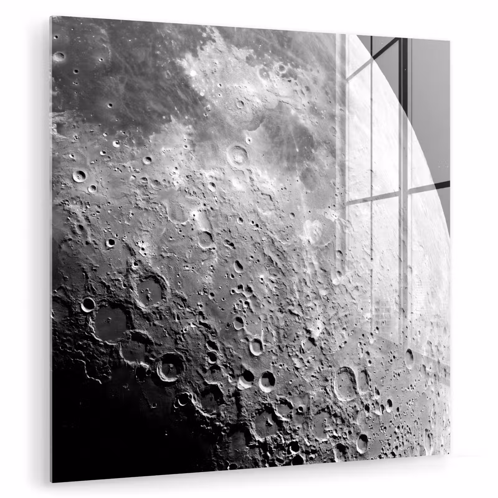 Glass Print - Moon - Craters - Space - Maan - Kraters - Ruimte plexiglas 5mm klein