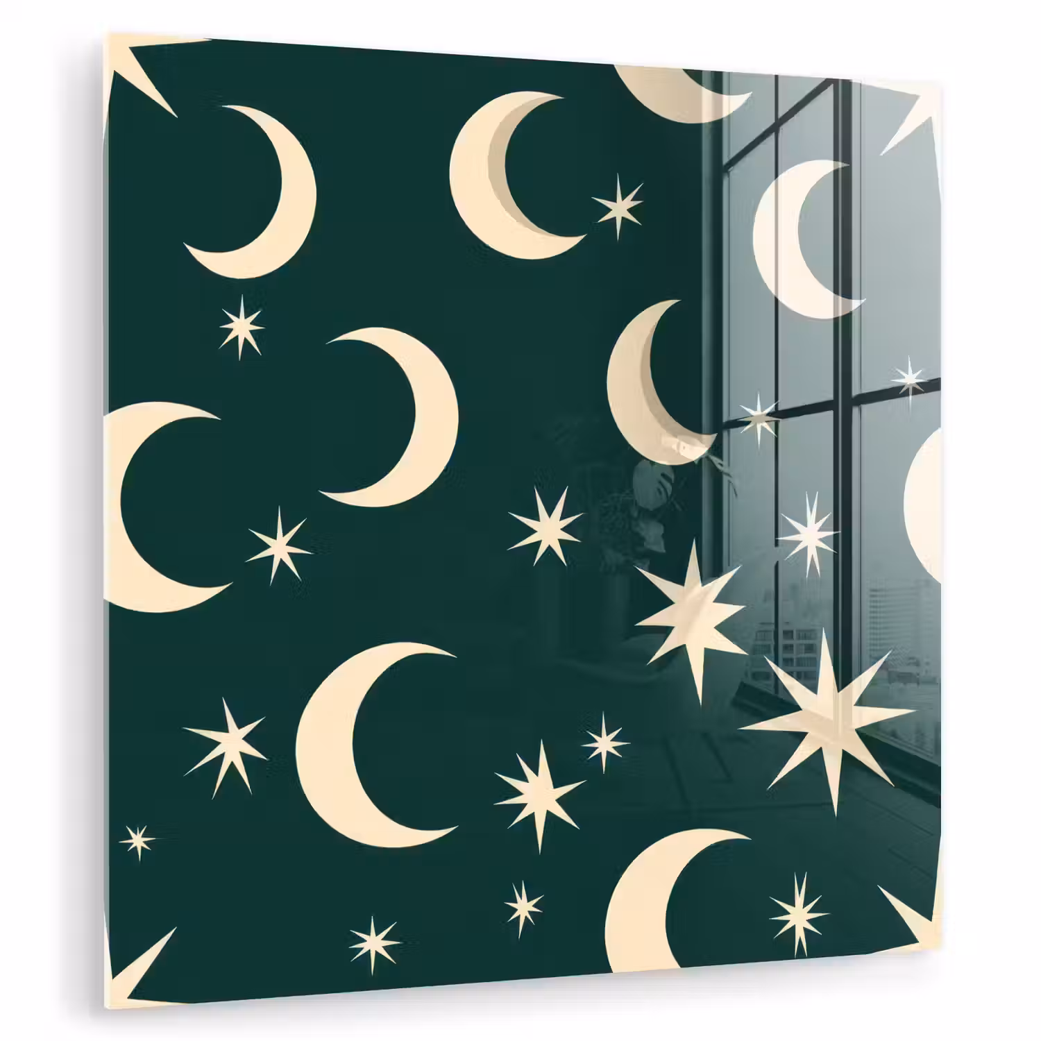 Manen - Sterren - Groen plexiglas 5mm klein 11 -zzzproduct_nieuw
