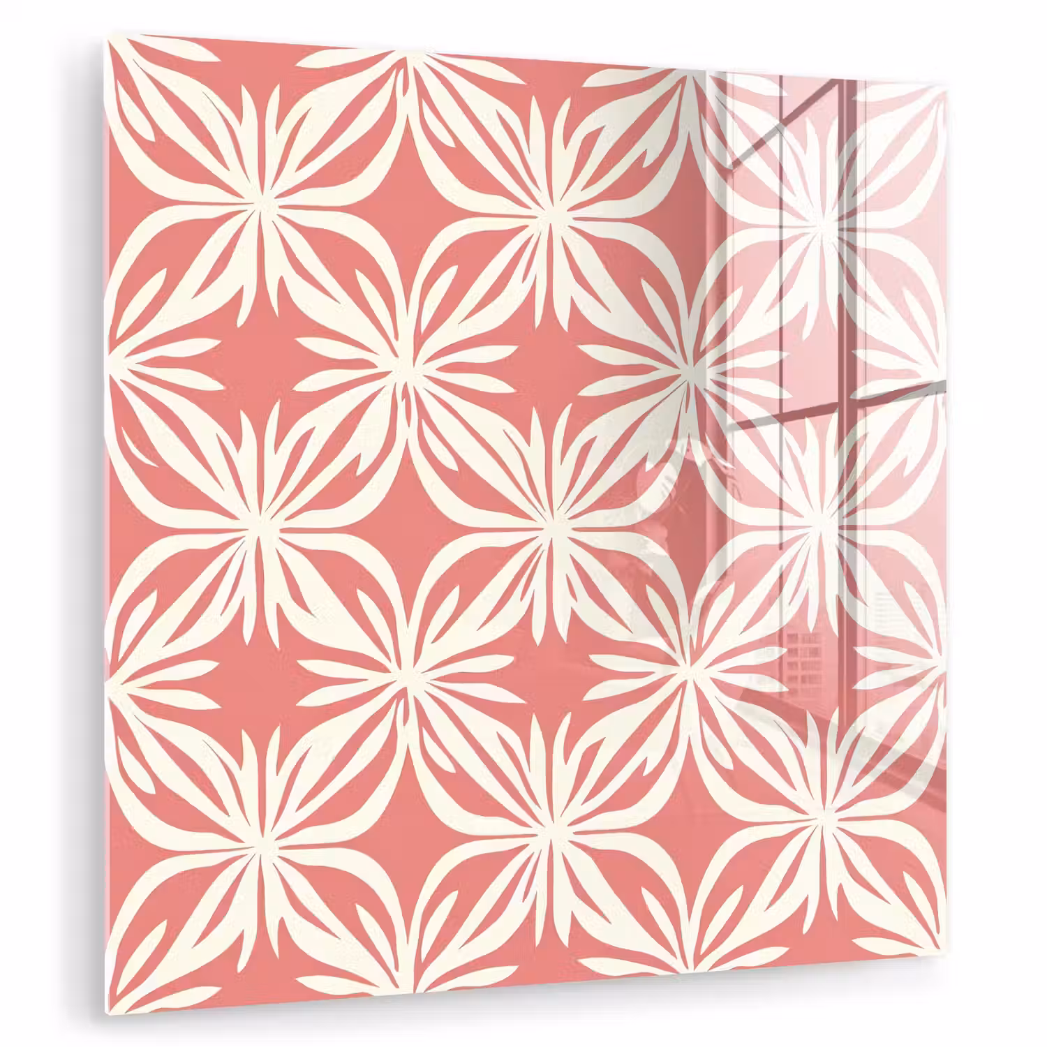 Roze - Bloemenmotief - Wit - Modern plexiglas 5mm klein 11 -zzzproduct_nieuw